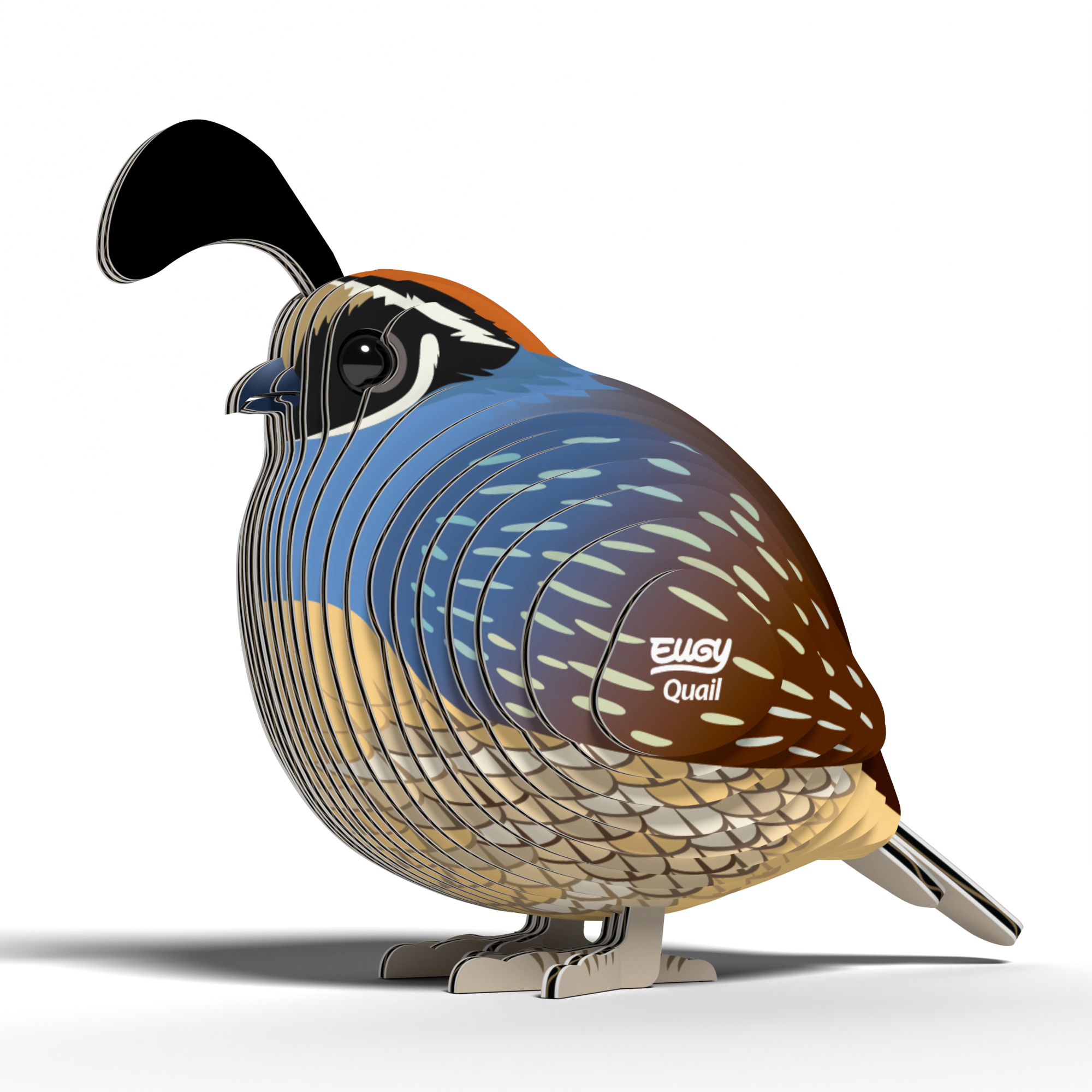 EUGY Quail 3D Puzzle - contains 33 puzzle pieces