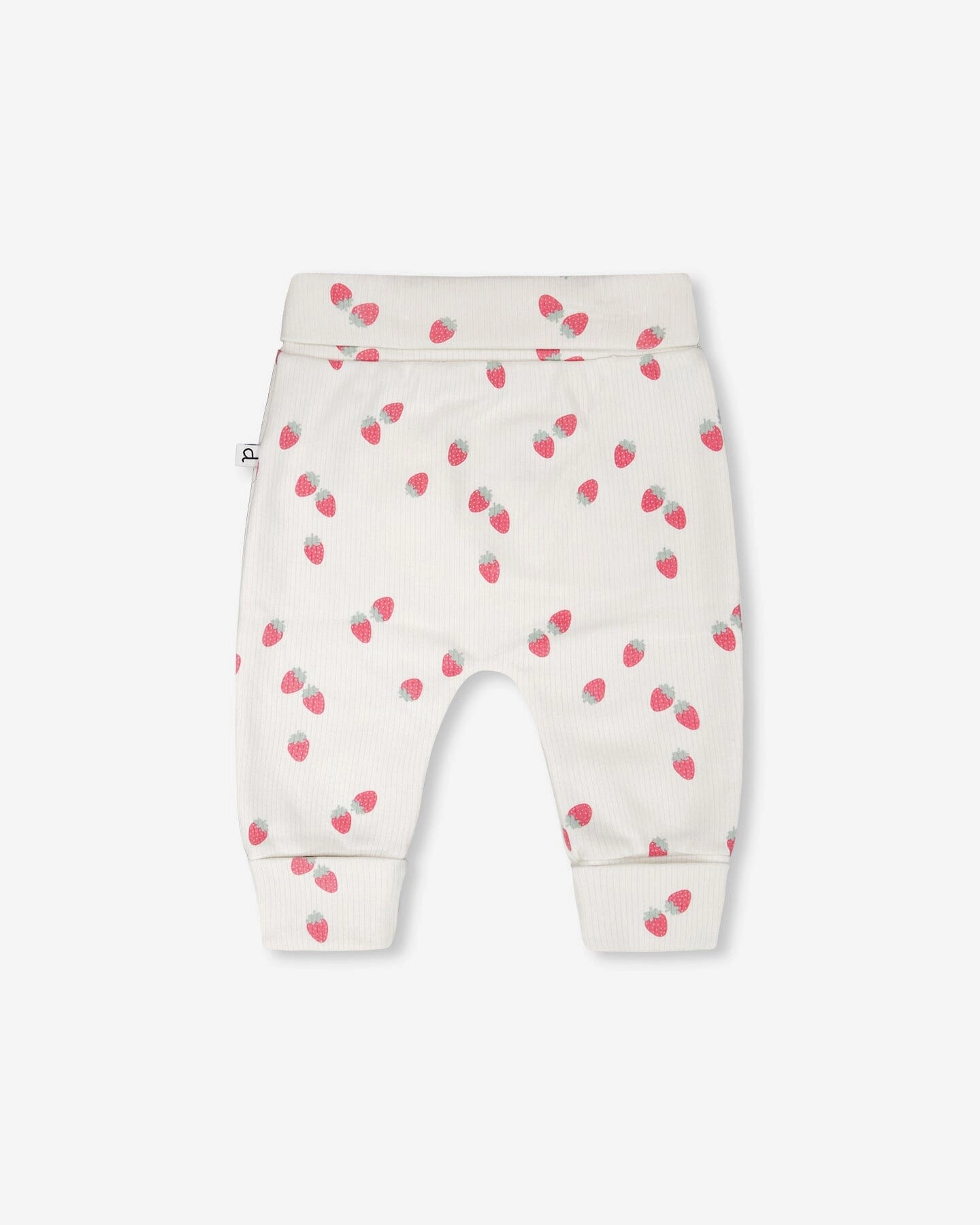 Deux par Deux Girls Cotton Jersey Evolutive Pants Printed Strawberries