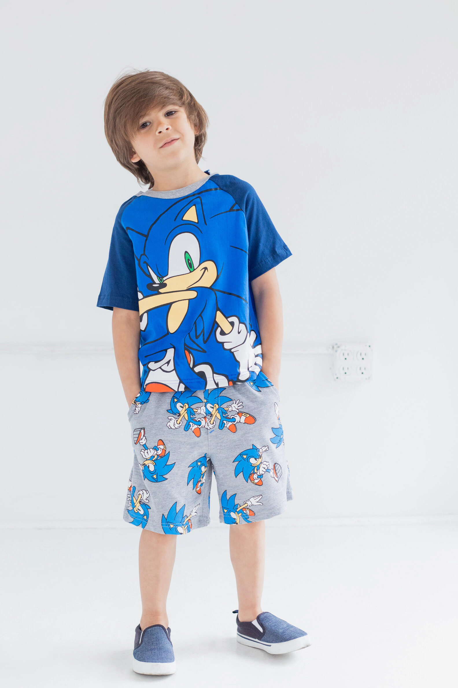SEGA Sonic the Hedgehog Boys' 2-Piece T-Shirt and Shorts Set