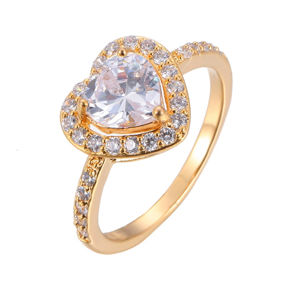 Delicate Heart Love Rings for Women Romantic Proposal Jewelry