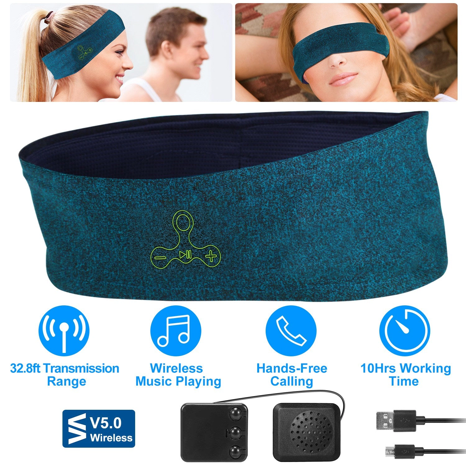 GBruno Wireless Sleep Headphones Music Sports Headband