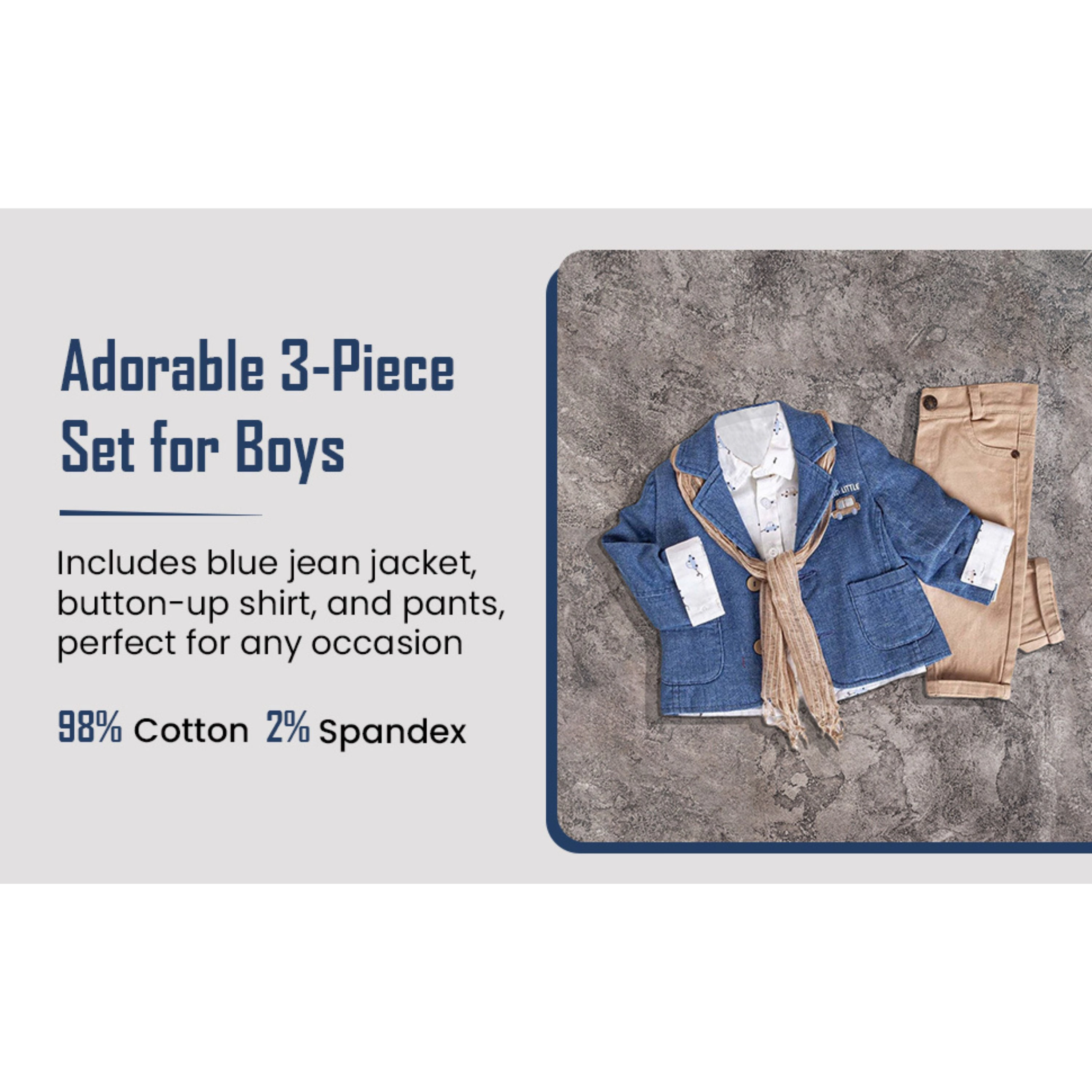 Wear Sierra Boys Toddler 3‑Piece Suit Set