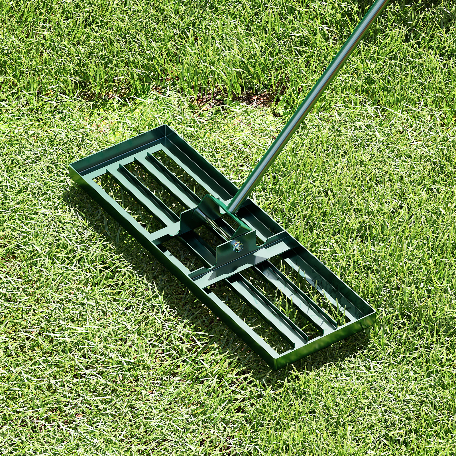 SUGIFT 30 x 10 Lawn Leveling Rake with 67 Handle for Small Lawns