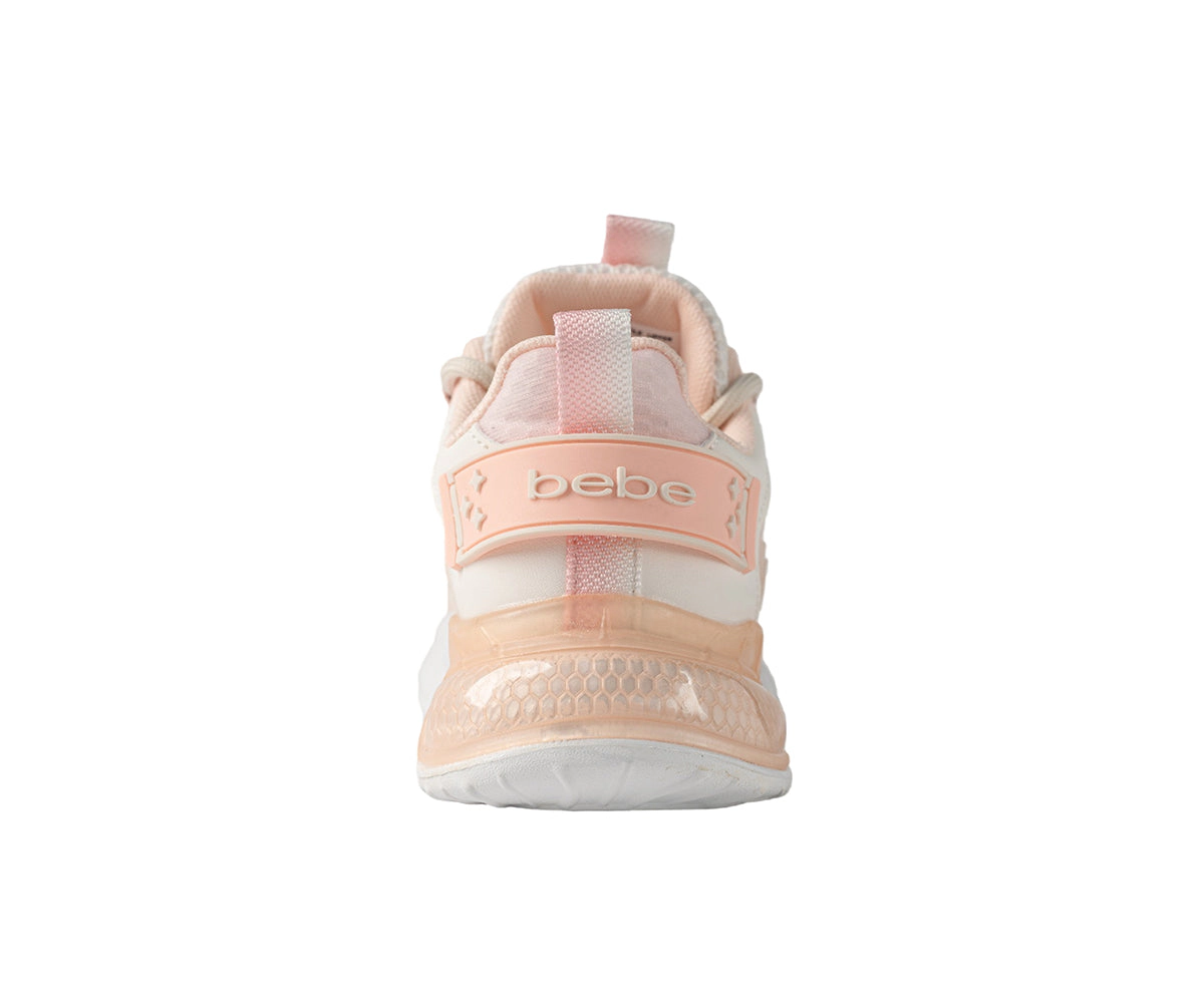 Bebe Girl's Jogger Sneaker with Rubber Medallion