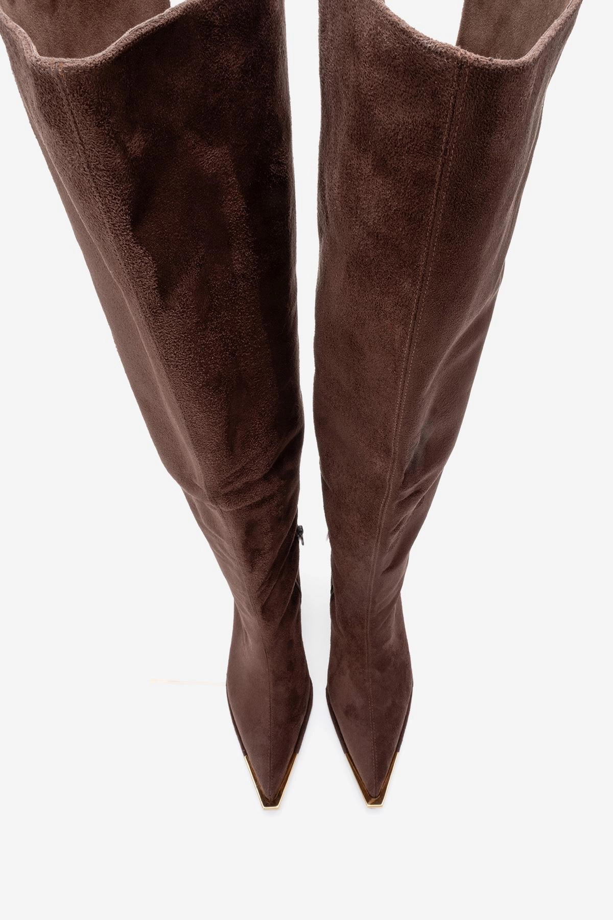 Prologue Shoes Womens Vody Over The Knee Zip Stiletto Boot