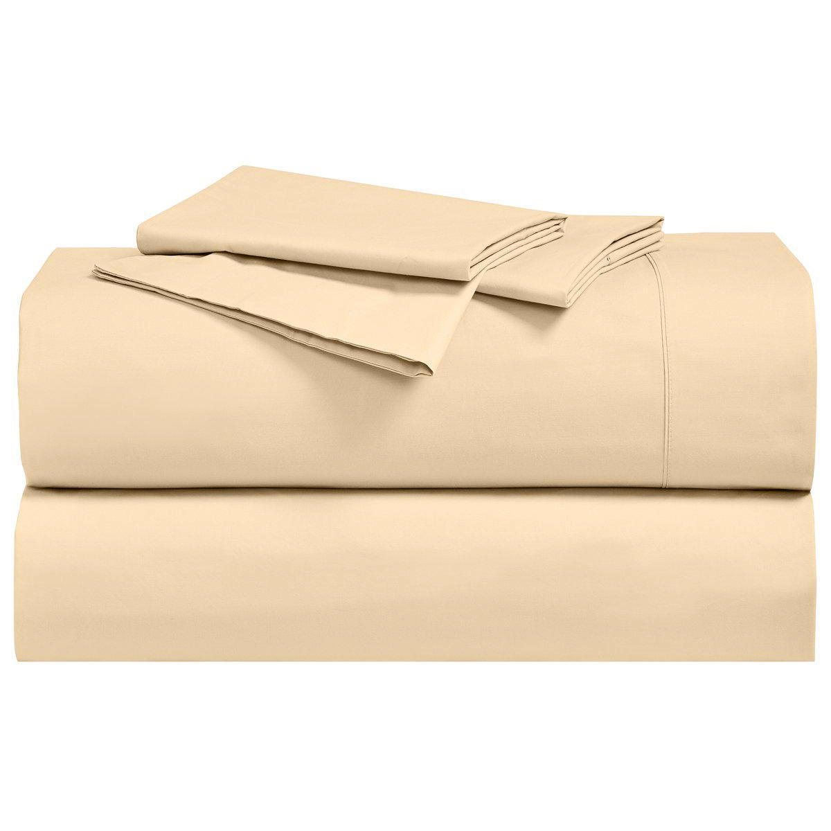 Egyptian Linens 300 Thread Count Cotton Percale Pillowcase Pair