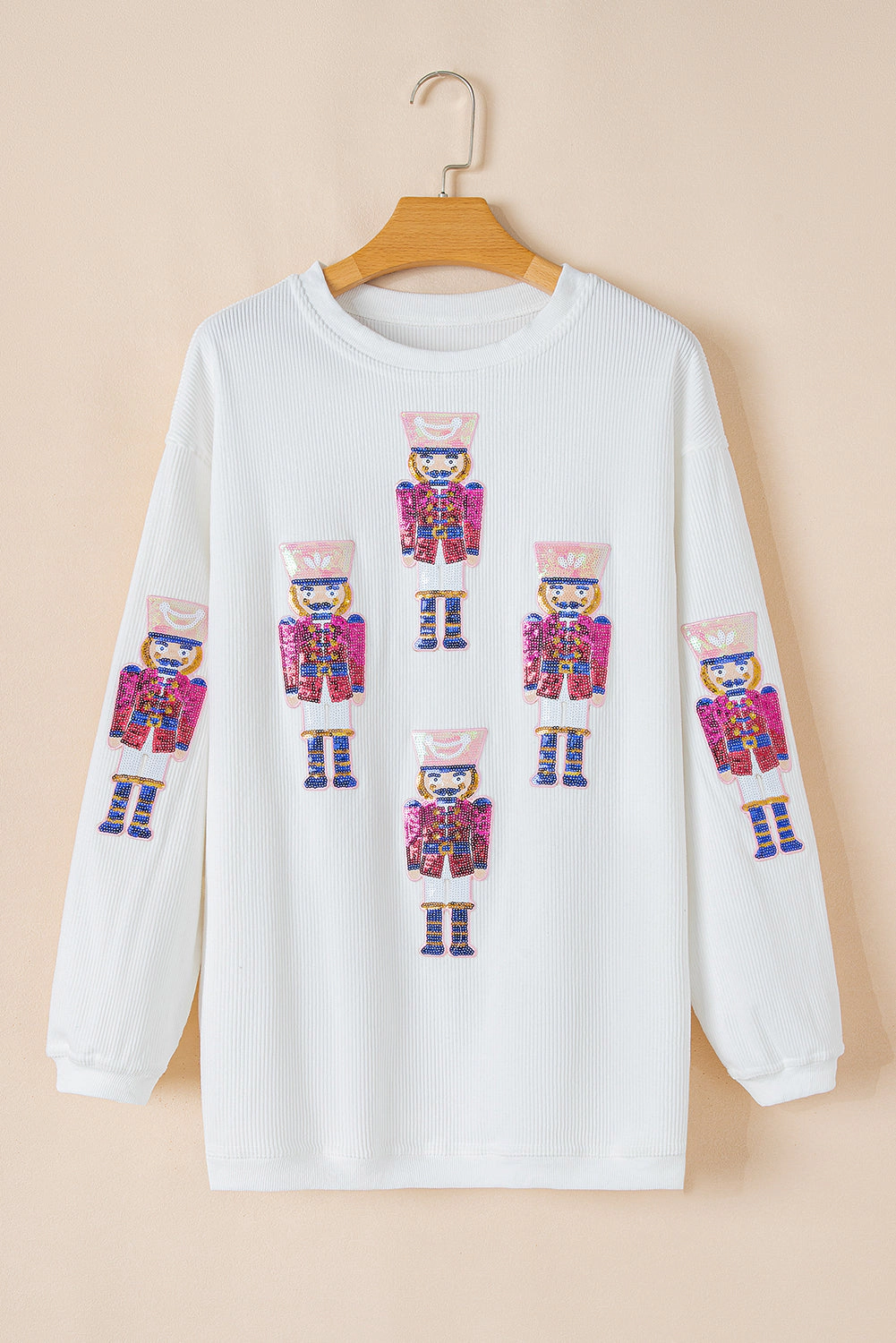 Threaded Pear Women's Aria Christmas Fashion Corded Sweatshirt