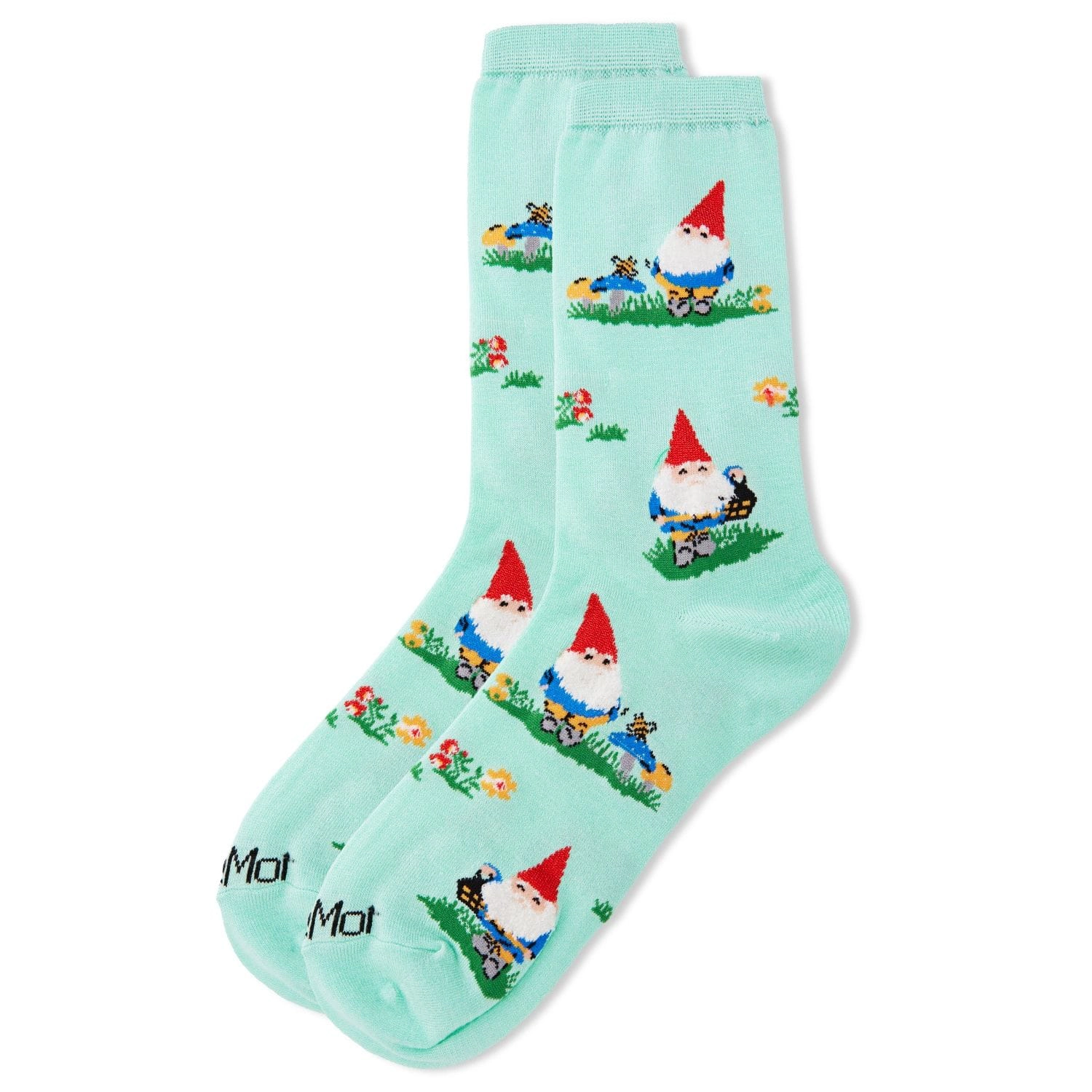 MeMoi Gnome Invasion Bamboo Blend Crew Socks