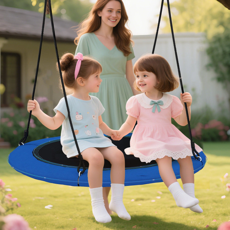 Hivvago 40 Inches Saucer Tree Swing for Kids and Adults