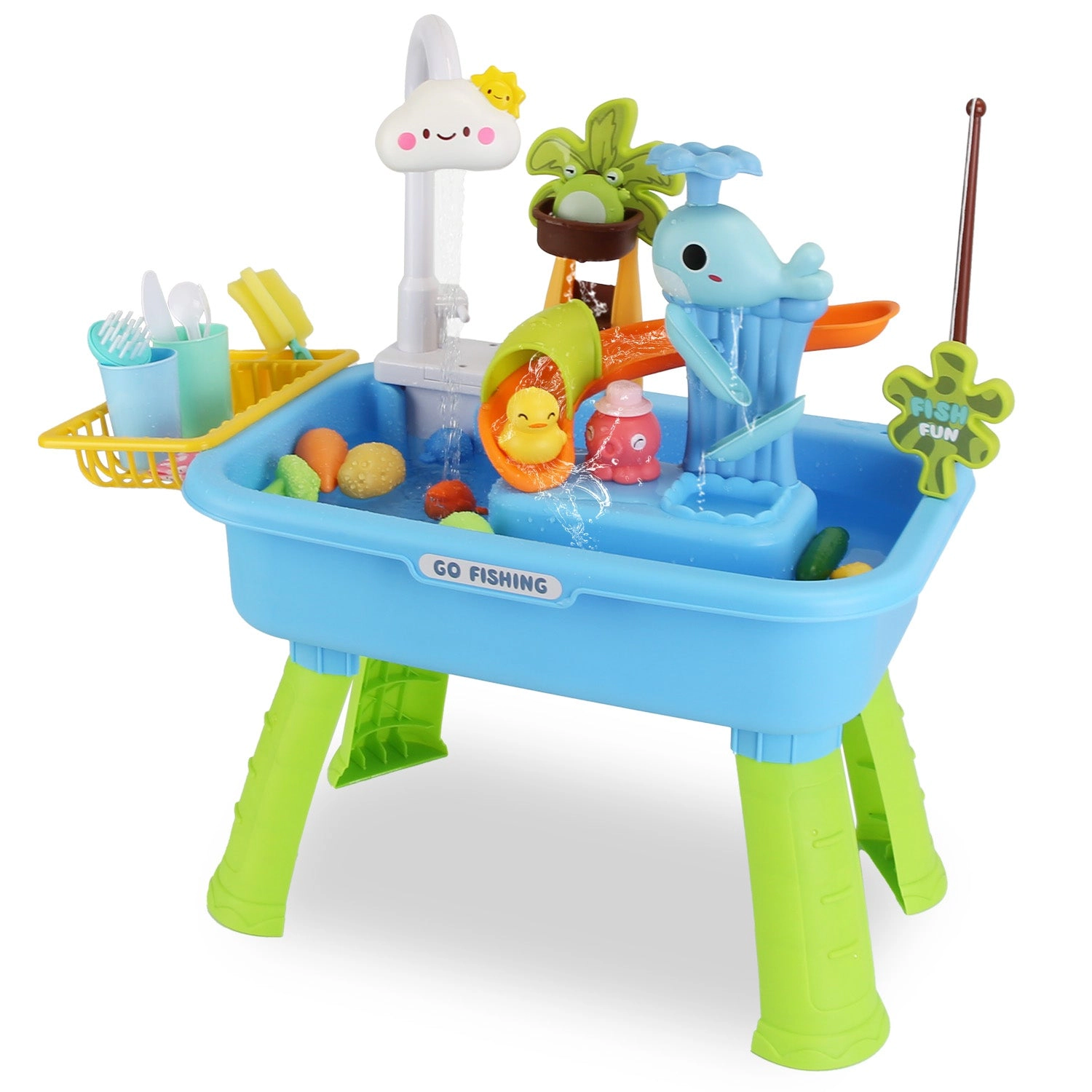 GBruno 3-in-1 Kitchen Sink Toy With Electric Faucet