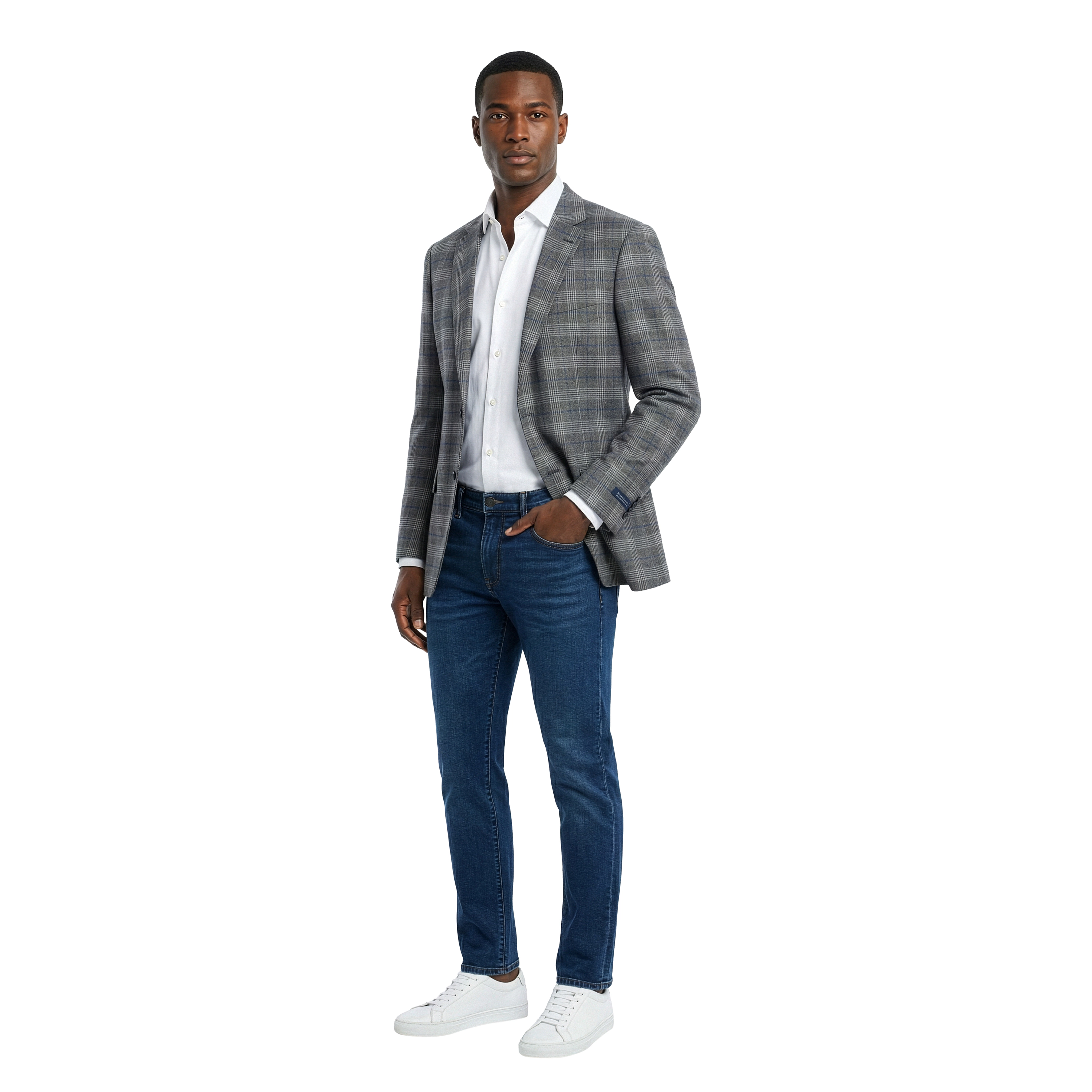 ZeGarie Men's Regular Fit Glen Plaid Sport Coat