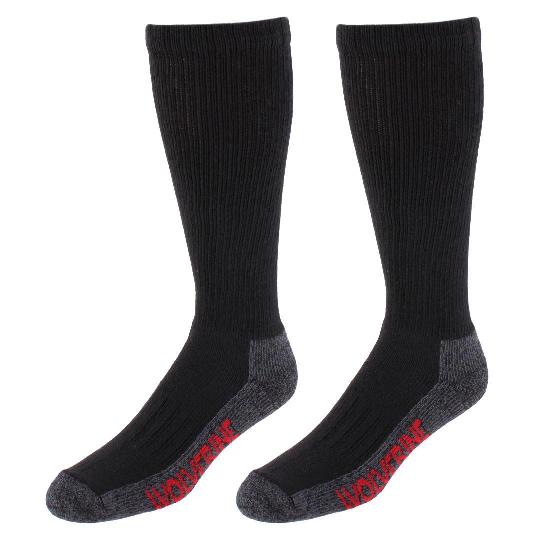 Wolverine Men's Steel Toe Cotton Over The Calf Sock (2 Pair Pack)