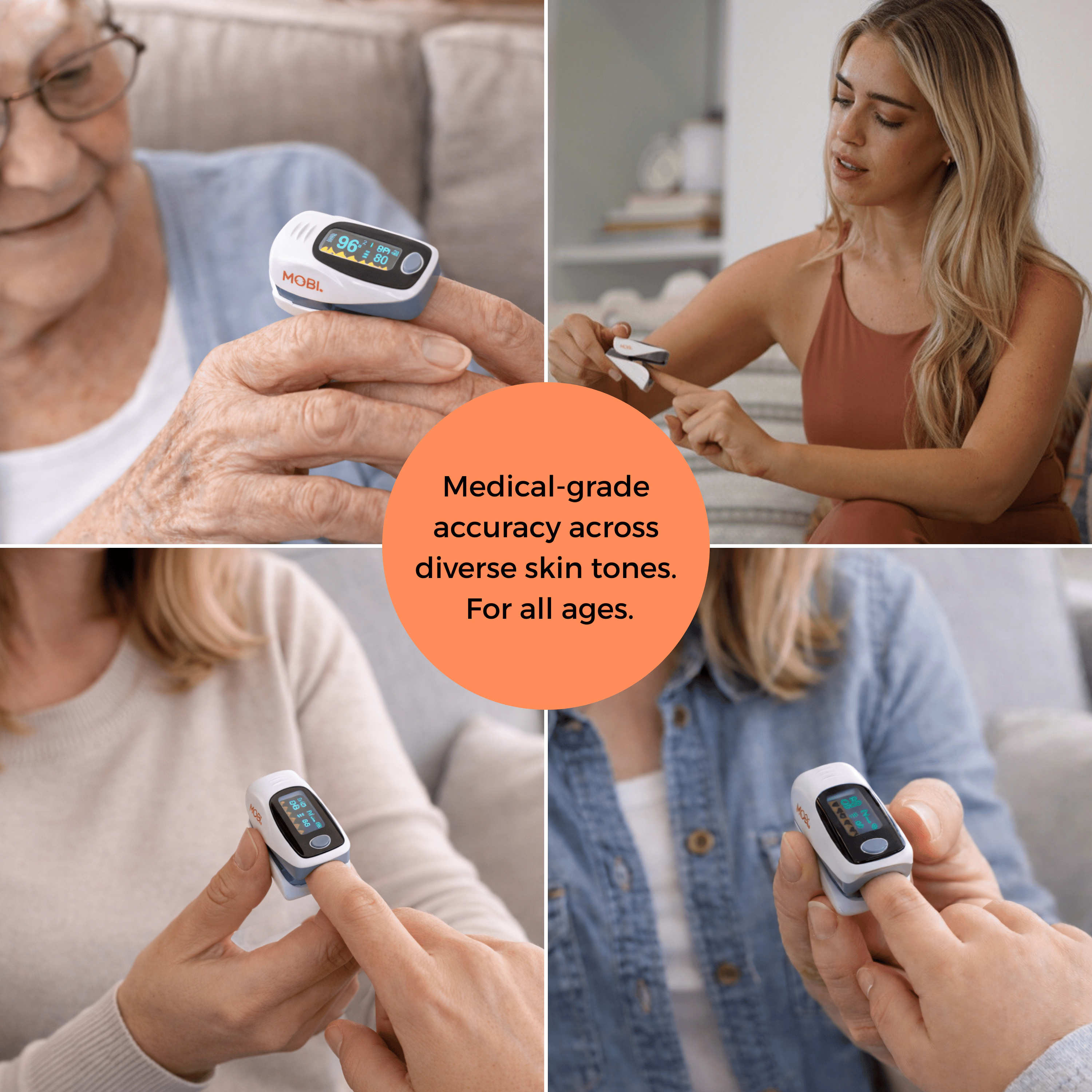 MOBI Fingertip Pulse Oximeter with OLED Display