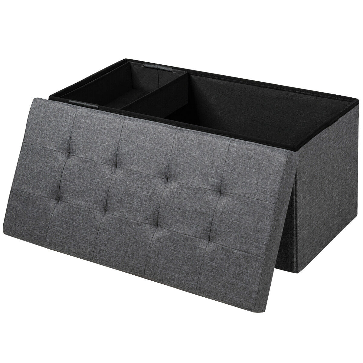 Glintex 31.5-Inch Foldable Storage Bench with Removable Hanging Box