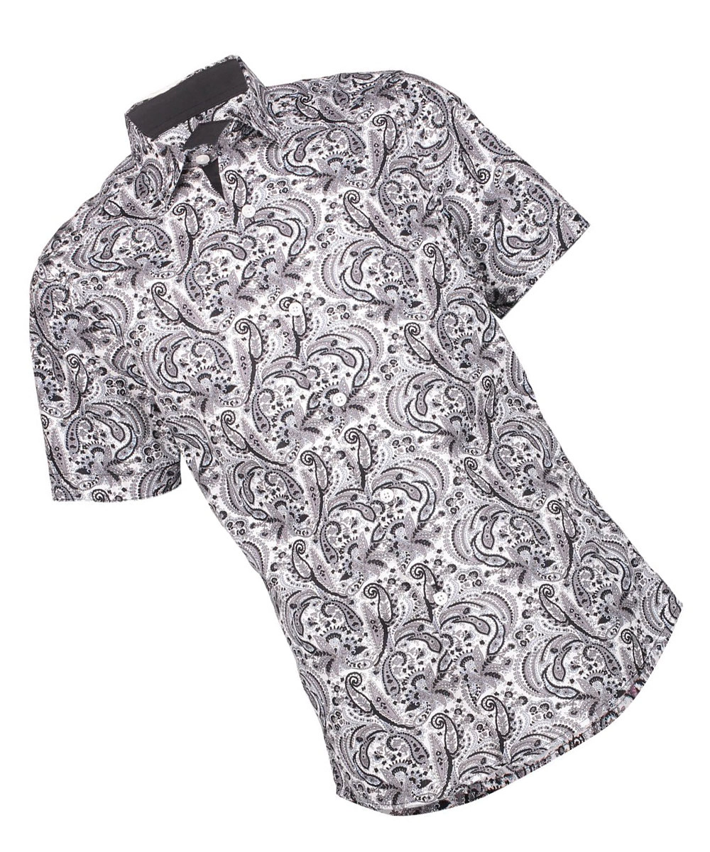 Elie Balleh Boys Slim Fit Paisley Shirt