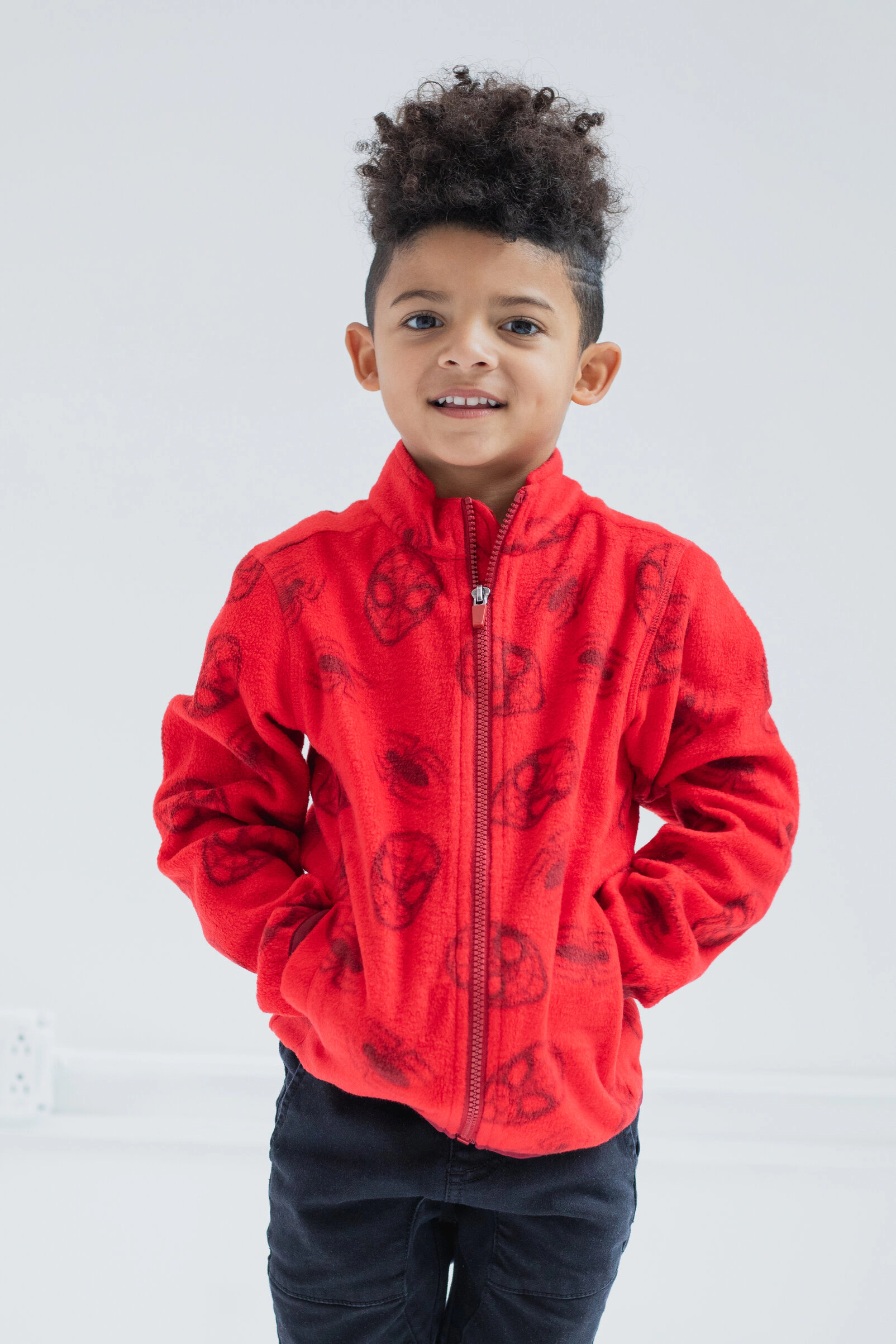 Marvel Spider-Man Boys' Zip-Up Fleece Jacket