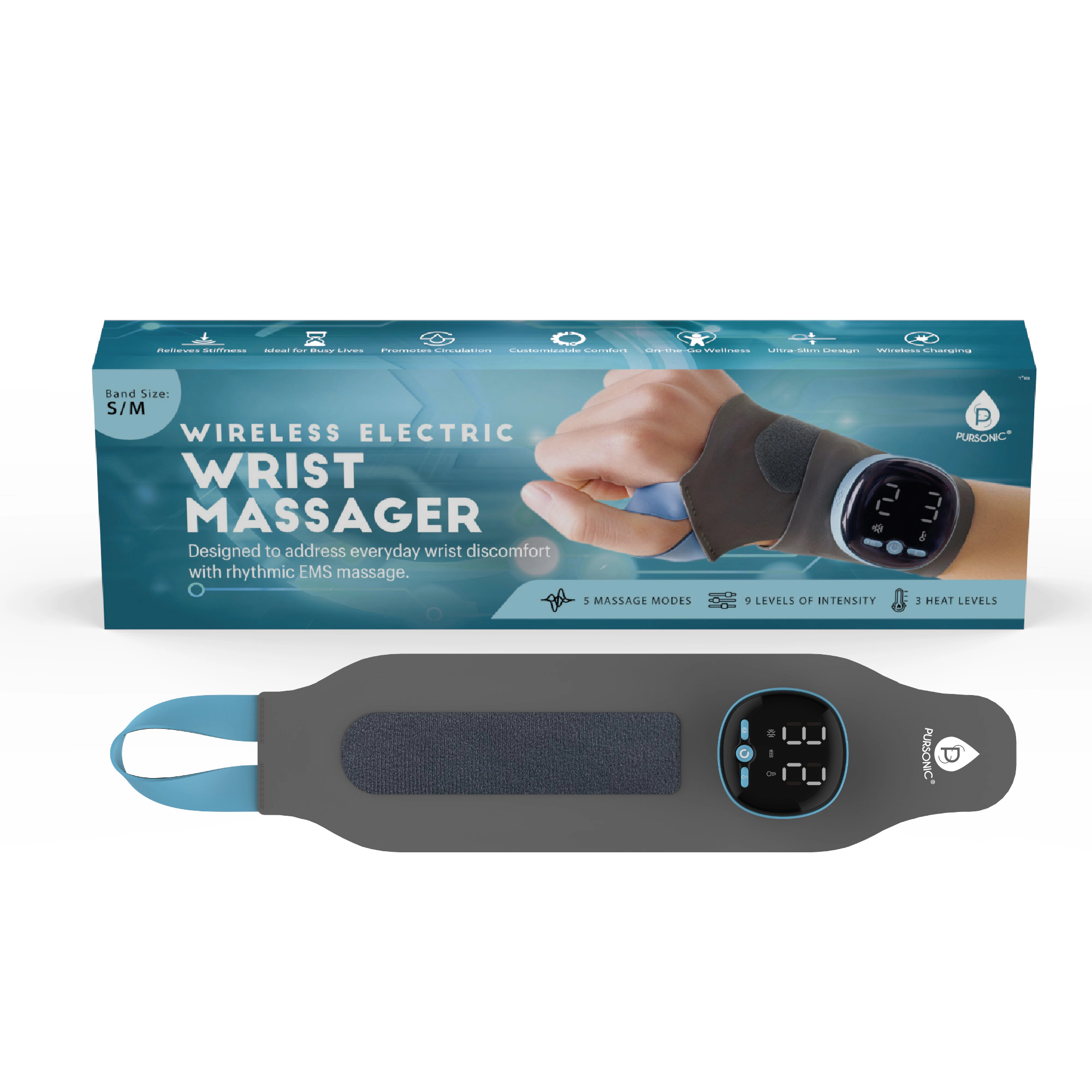 Pursonic Unisex Electric Massager Wrist Guard – Relax & Revitalize Your Wrists!