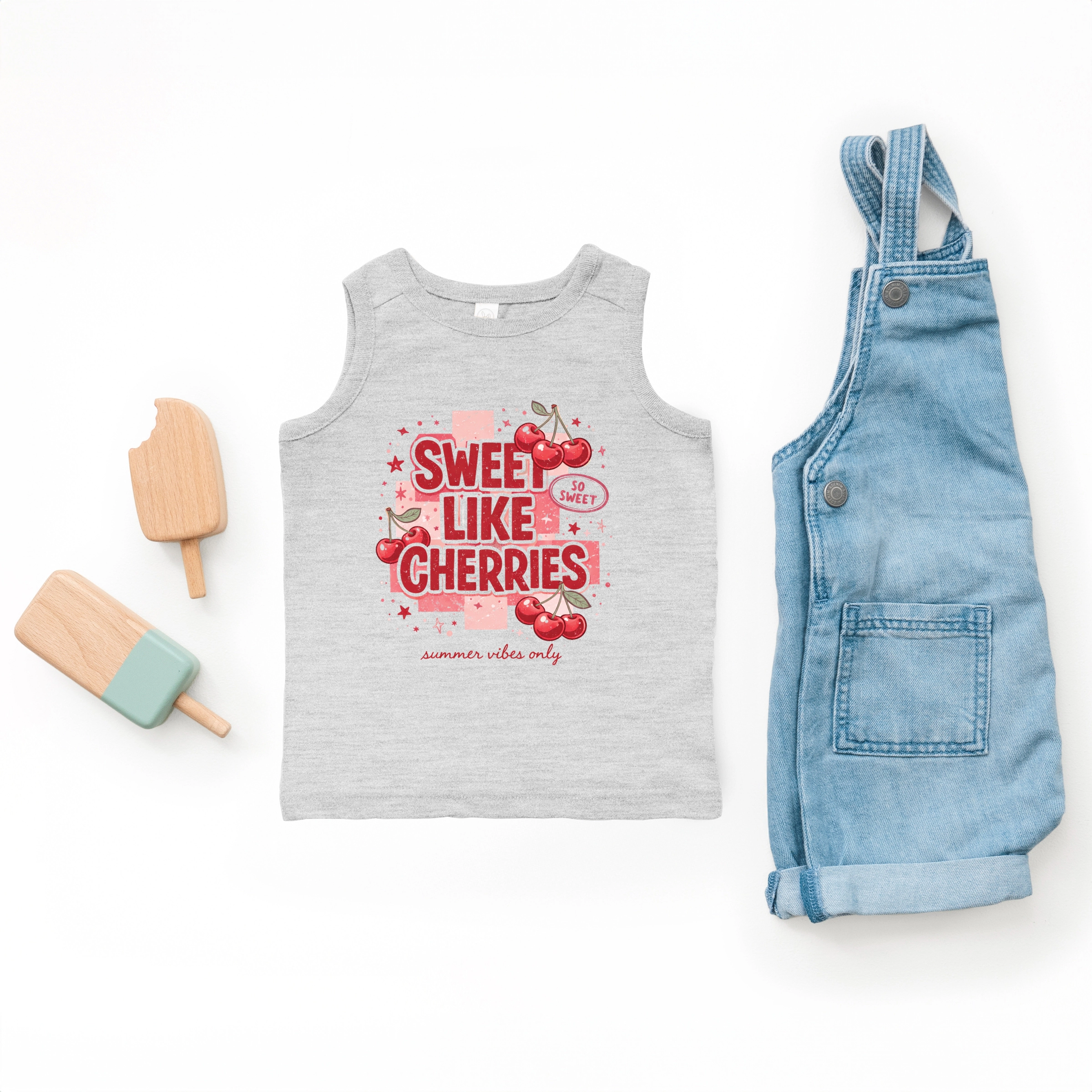The Juniper Shop - Sweet Like Cherries Summer Vibes Toddler Graphic Tank