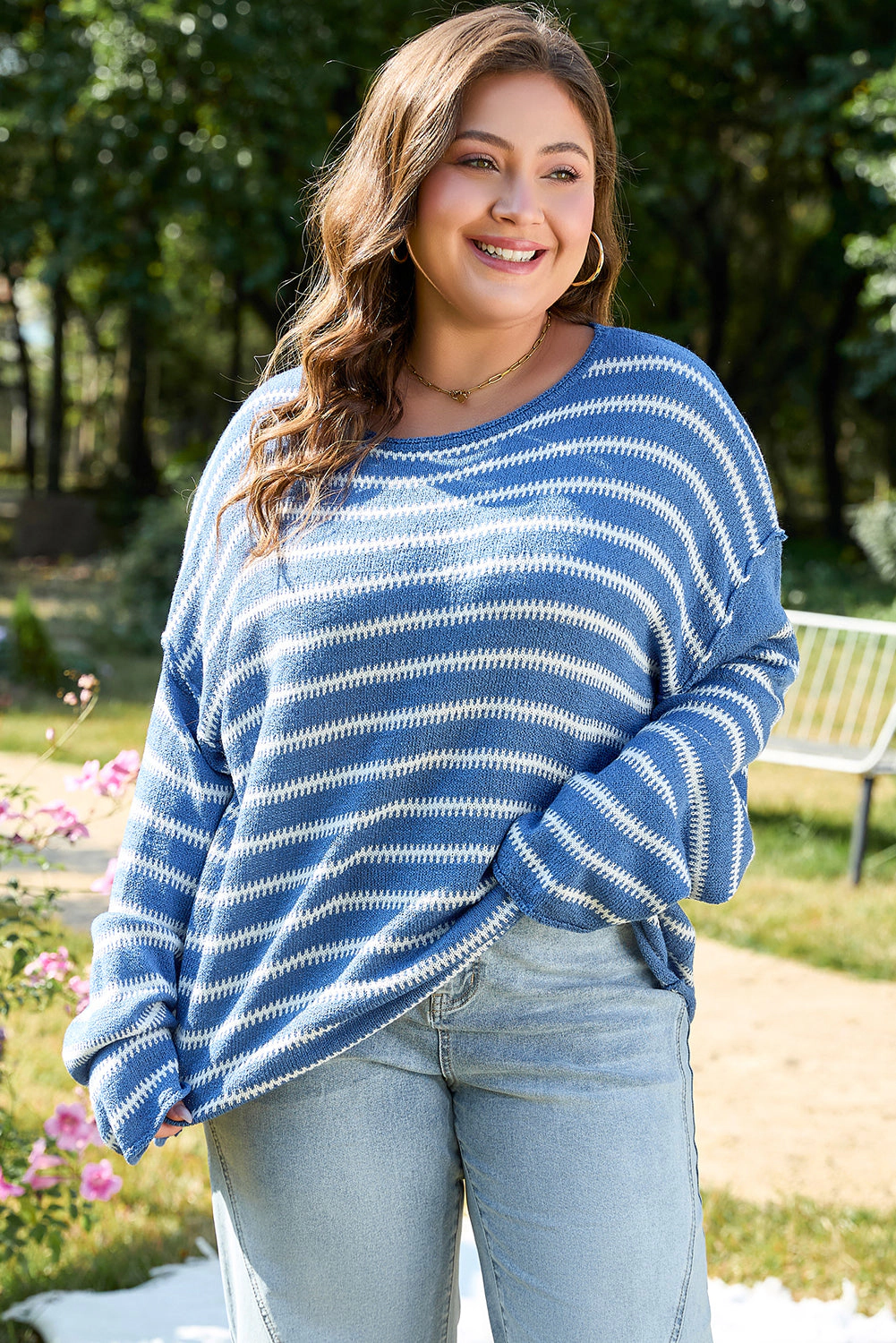 Threaded Pear Women's Elle Drop Shoulder O PLUS Sweater