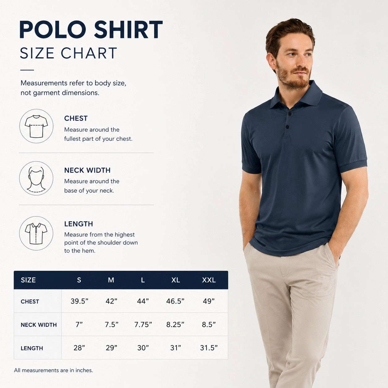 Mio Marino Men's Lightweight Performance Stretch Golf Polo Shirt