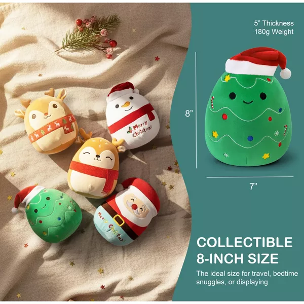 Sperric Christmas Tree Plush Toy Soft Stuffed Animal, 8" Cute Holiday Plushie Gift for Kids, Holiday Gifts for Babies