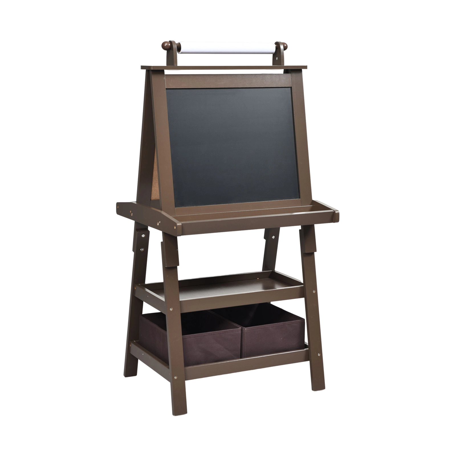 SUGIFT Paper Roll and Storage Bins 3-in-1 Double-Sided Kids Art Easel