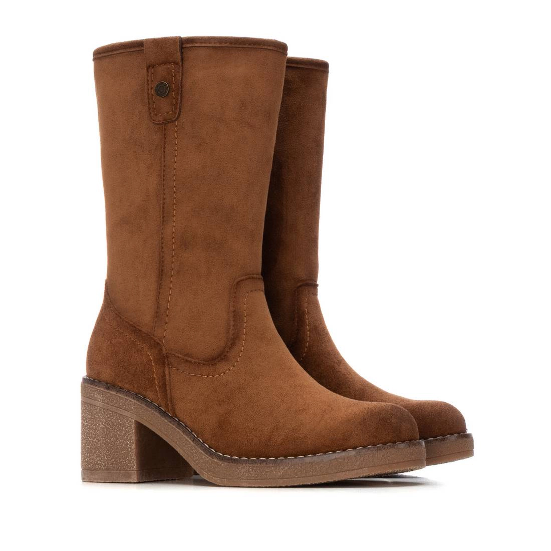 Women's Suede Block Heel Boots Refresh Collection By XTI