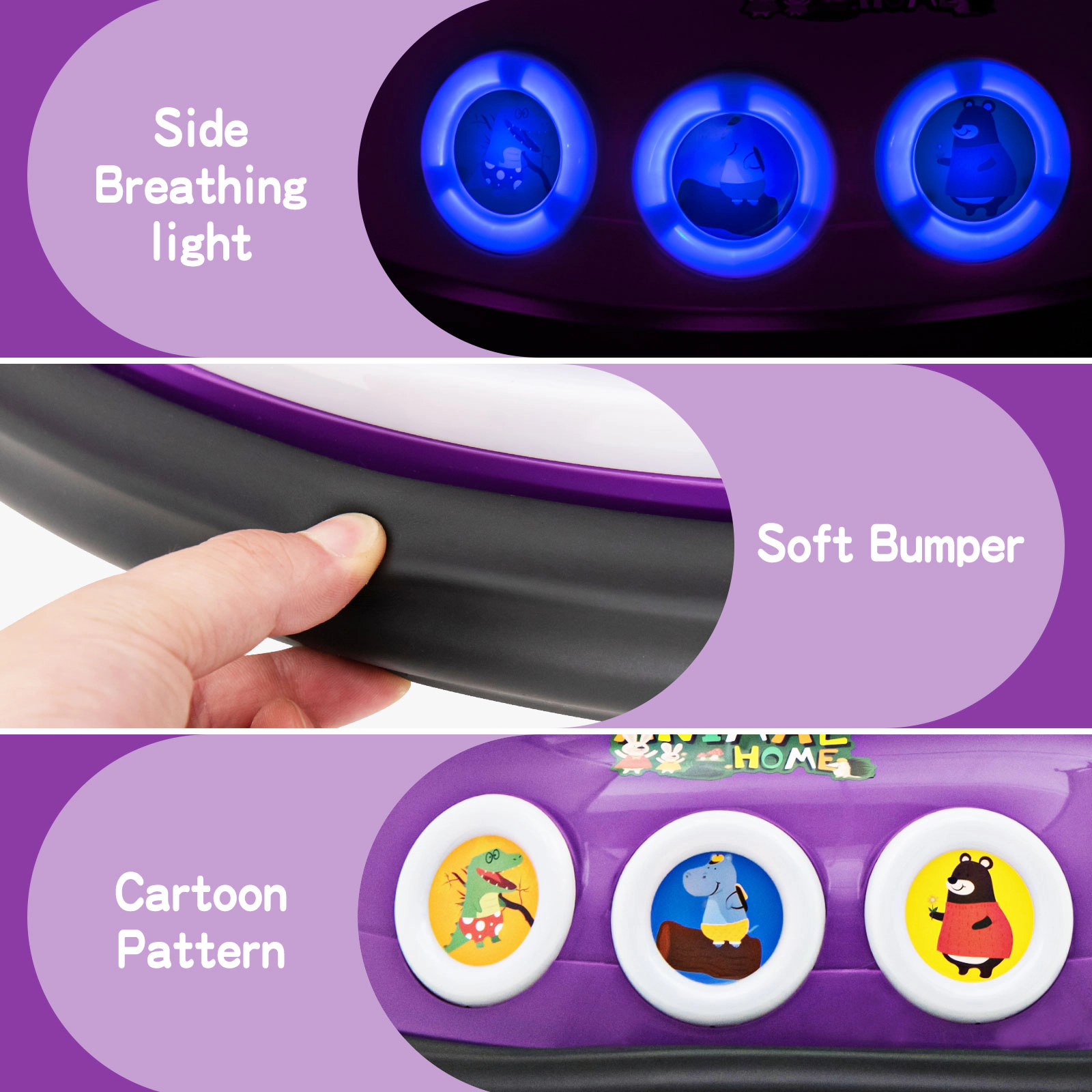 SUGIFT 12V Electric Ride On Car with Remote Control and Flashing LED Lights 66-lb Capacity Ages 37-96 Months Purple