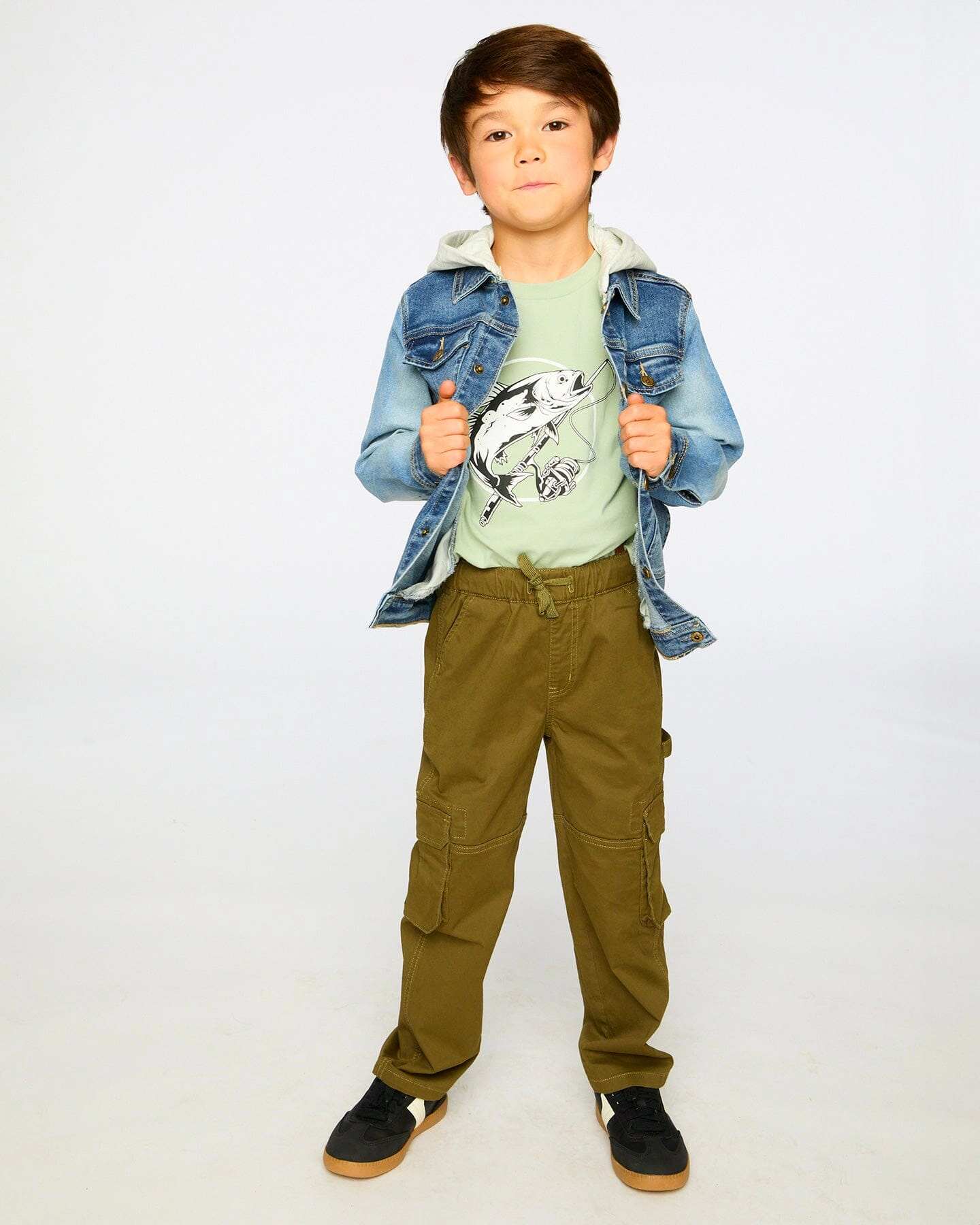 Deux par Deux Boys Stretch Twill Carpenter Pants