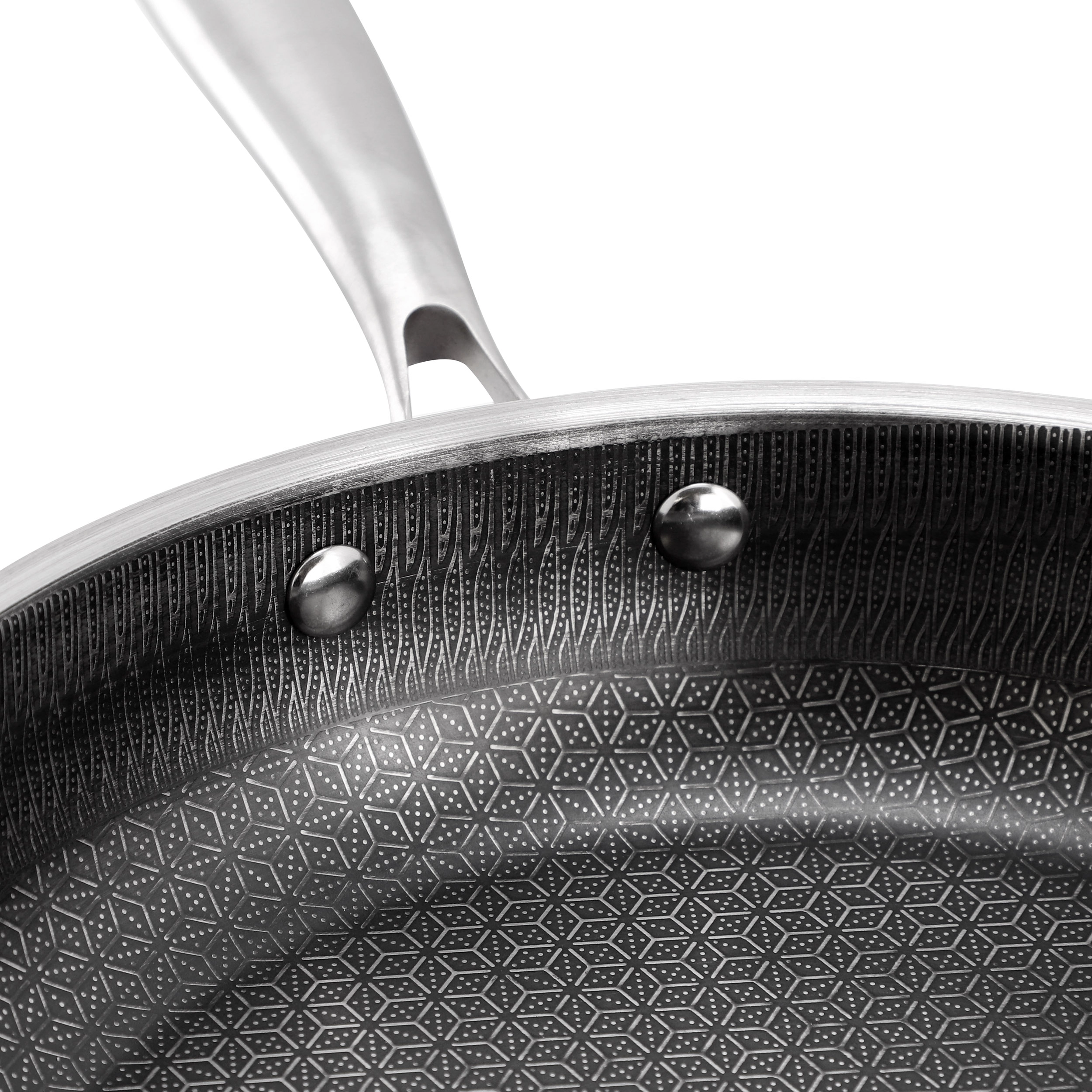 Gibson Home Elsenborn 11in Embossed Interior Stainless Steel Frying Pan