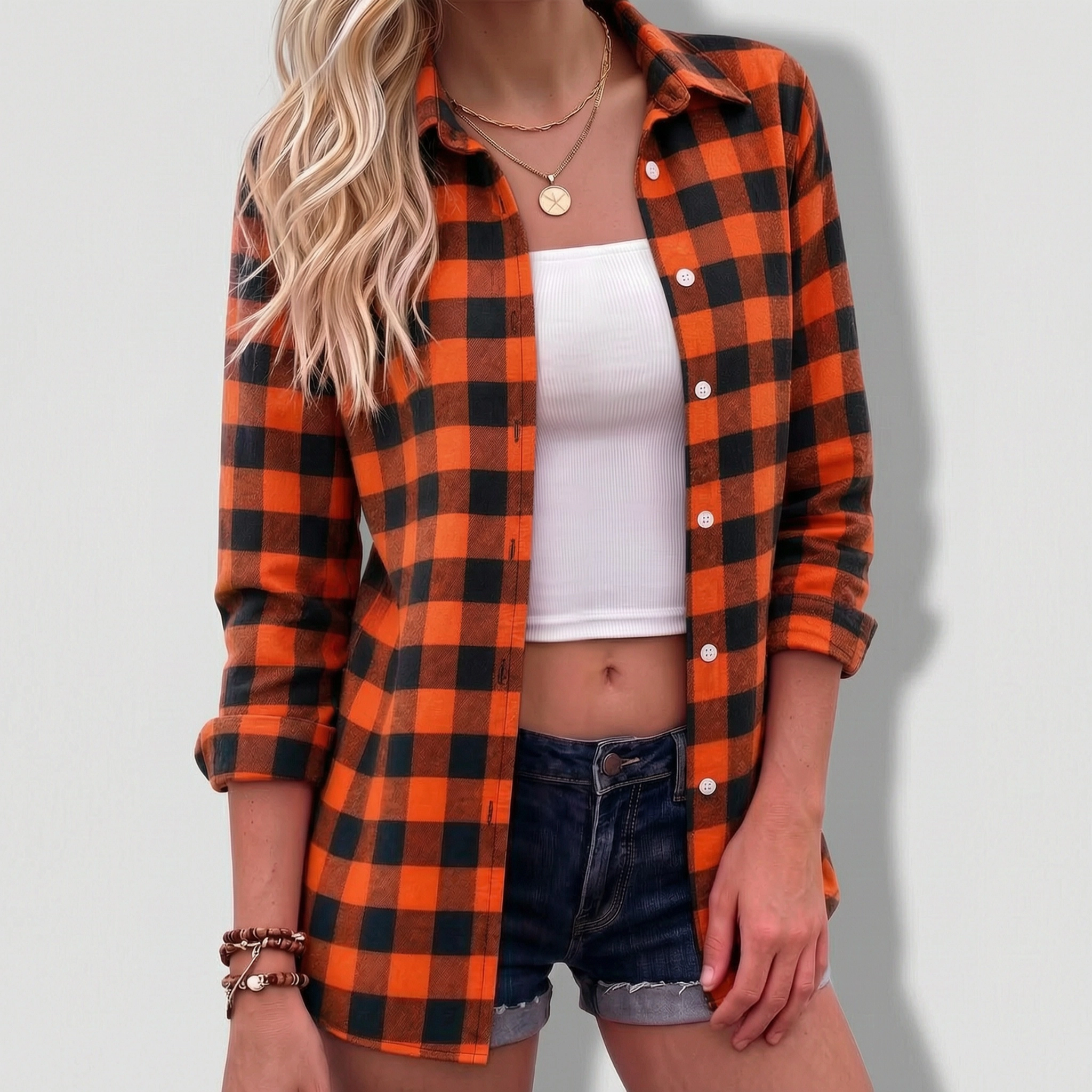 Zeagoo Women's Plaid Flannel Button Down Shirts Long Sleeve Casual Fall Fashion Tops
