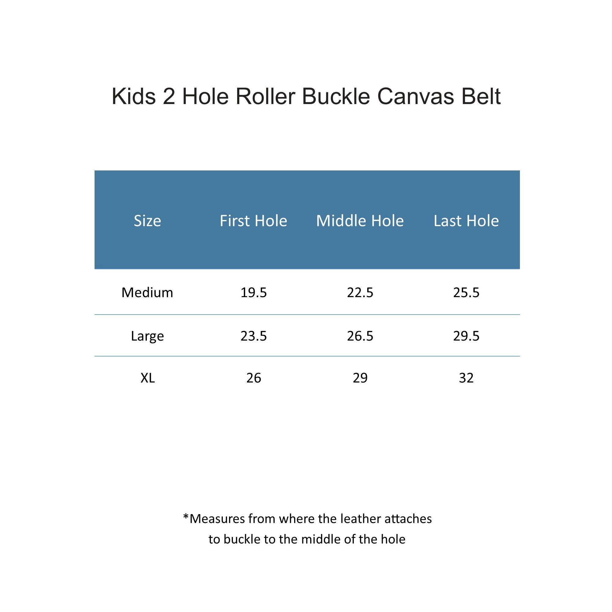 CTM Kids Camo 2 Hole Roller Buckle Canvas Belt