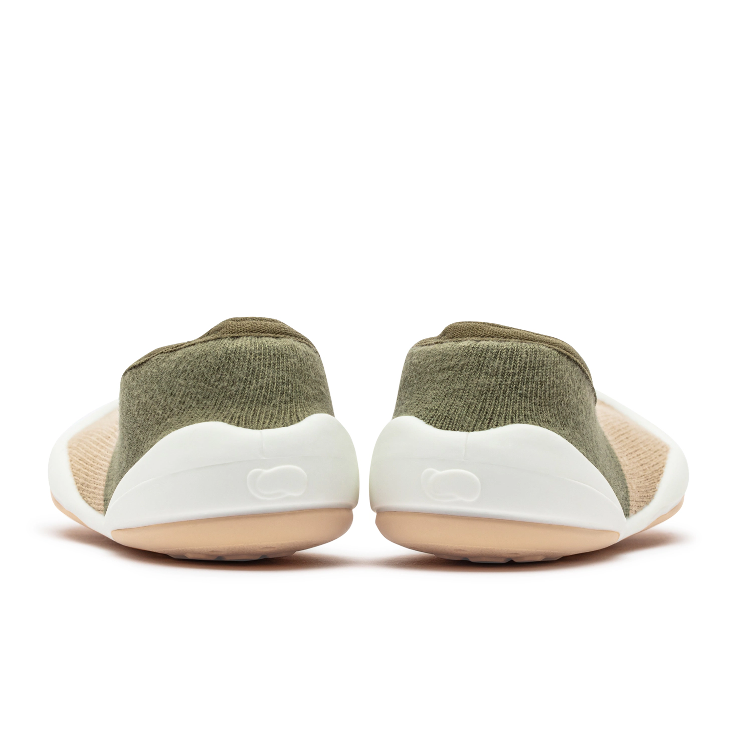 Toddler Breathable Washable Non-Slip Sock Shoes Flat-Color Block Olive