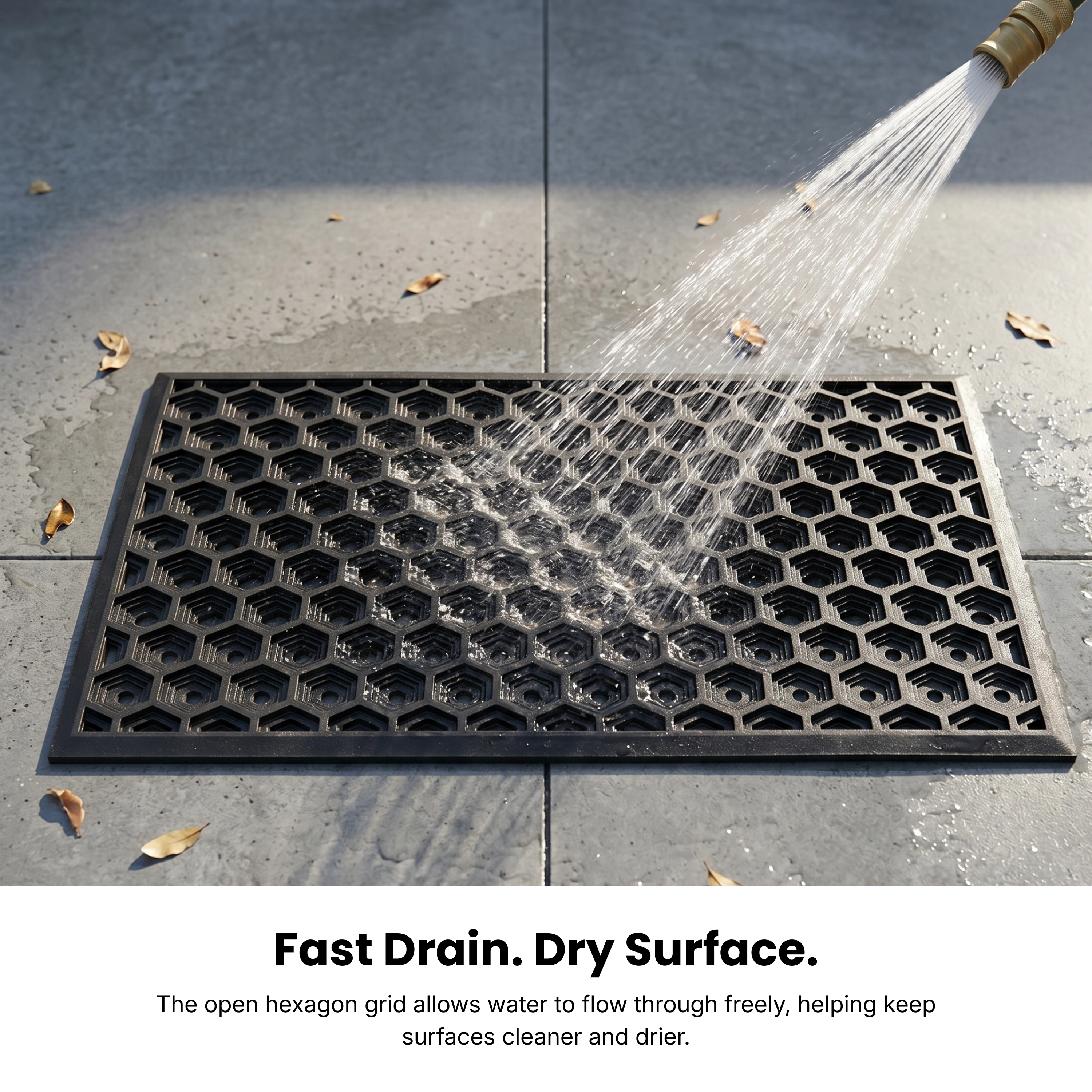 A1 Home Collections Subhera Collection Heavy Duty Rubber Outdoor Doormat, Non-Slip Dirt Trapper Entry Mat, 36 x 60 Inch