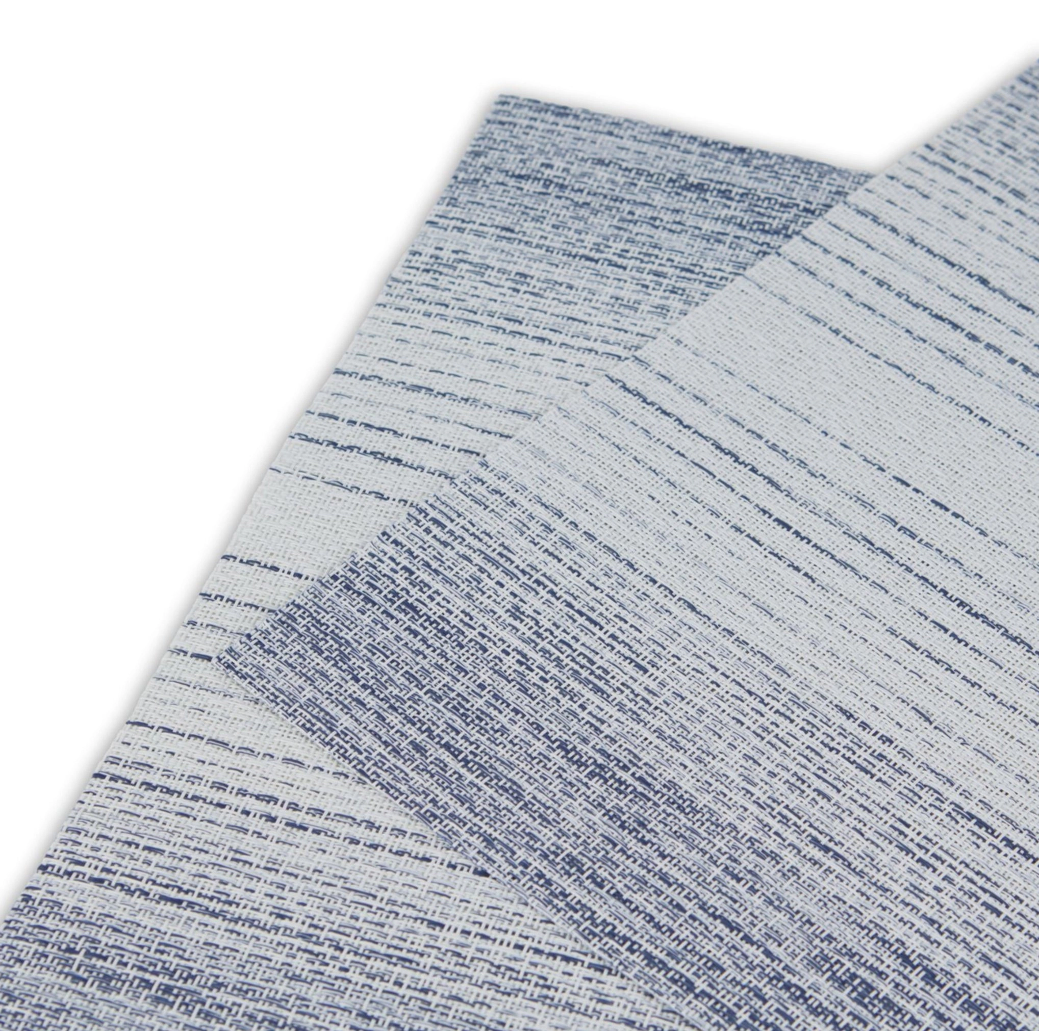 Dainty Home Ombre Woven Vinyl Reversible Rectangular 12" x 18" Placemat Set of 6