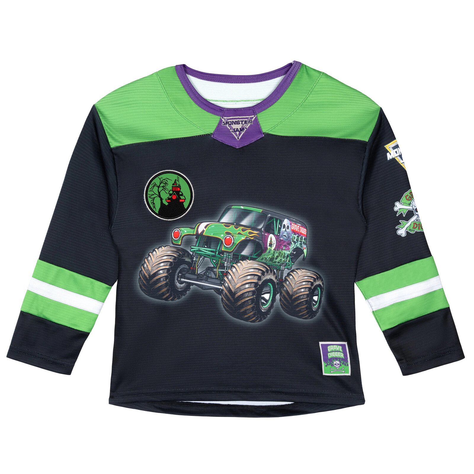 Monster Jam Athletic Long Sleeve Hockey Jersey Shirt