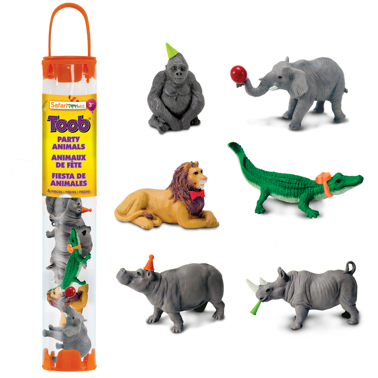 Safari Ltd. - Party Animals TOOB - contains 6 Mini Figurines