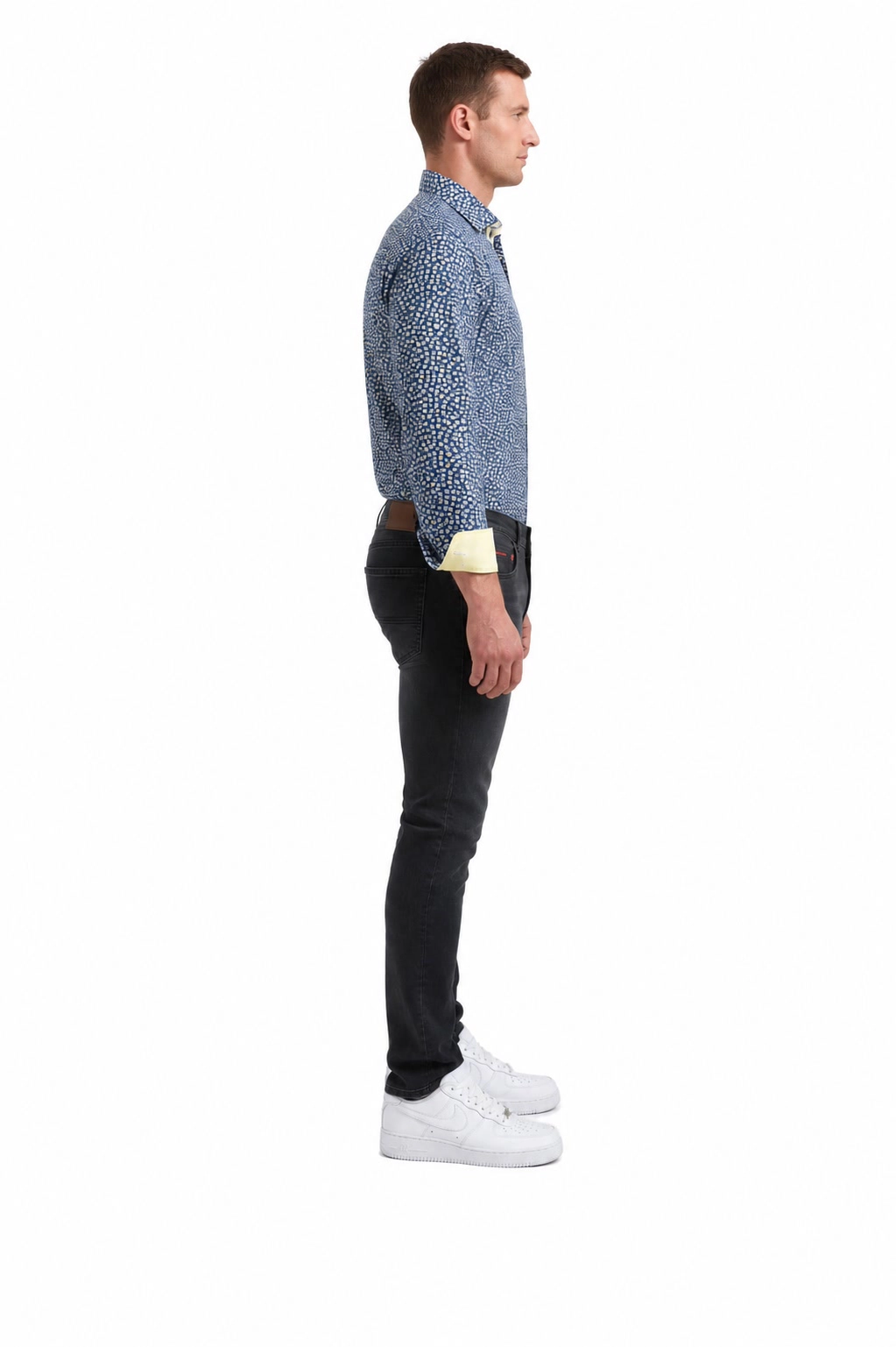 Elie Balleh Slim Fit Mens Floral Button-Down Shirt
