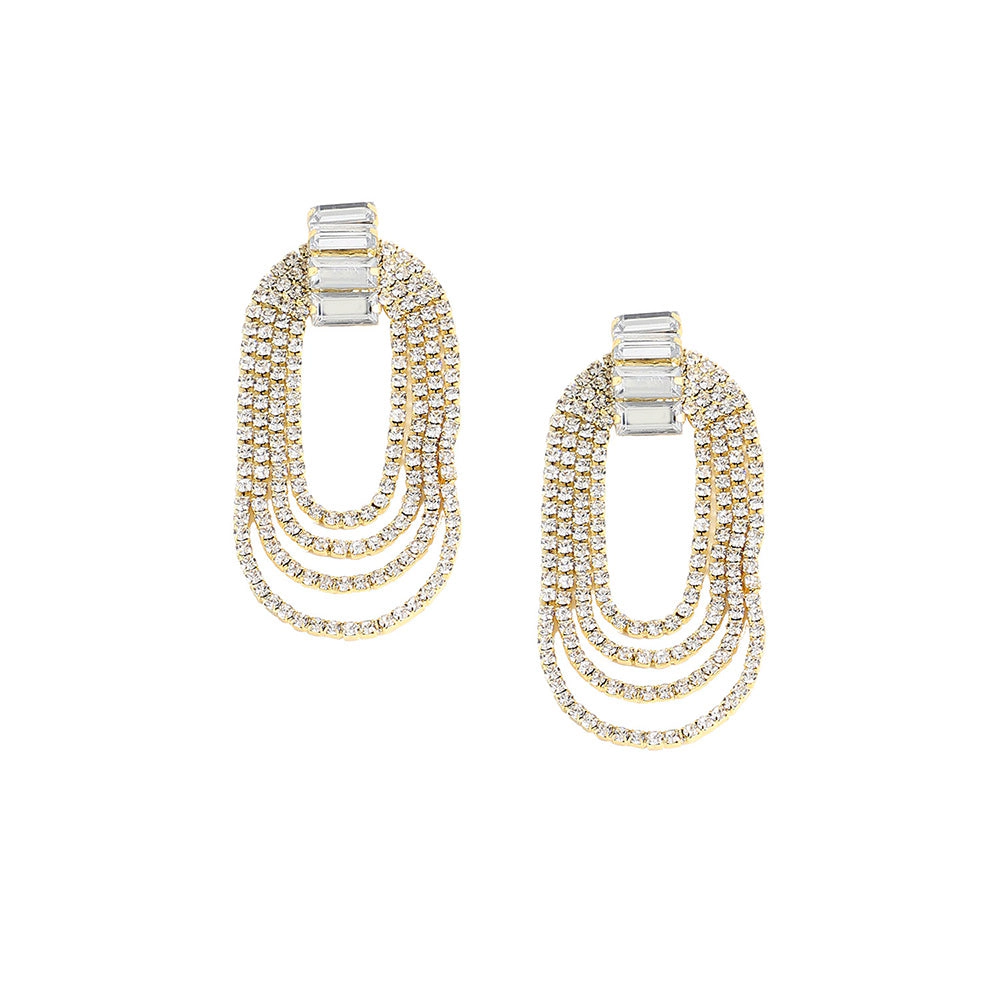 SOHI Women's Silver Wrap Drop Earrings
