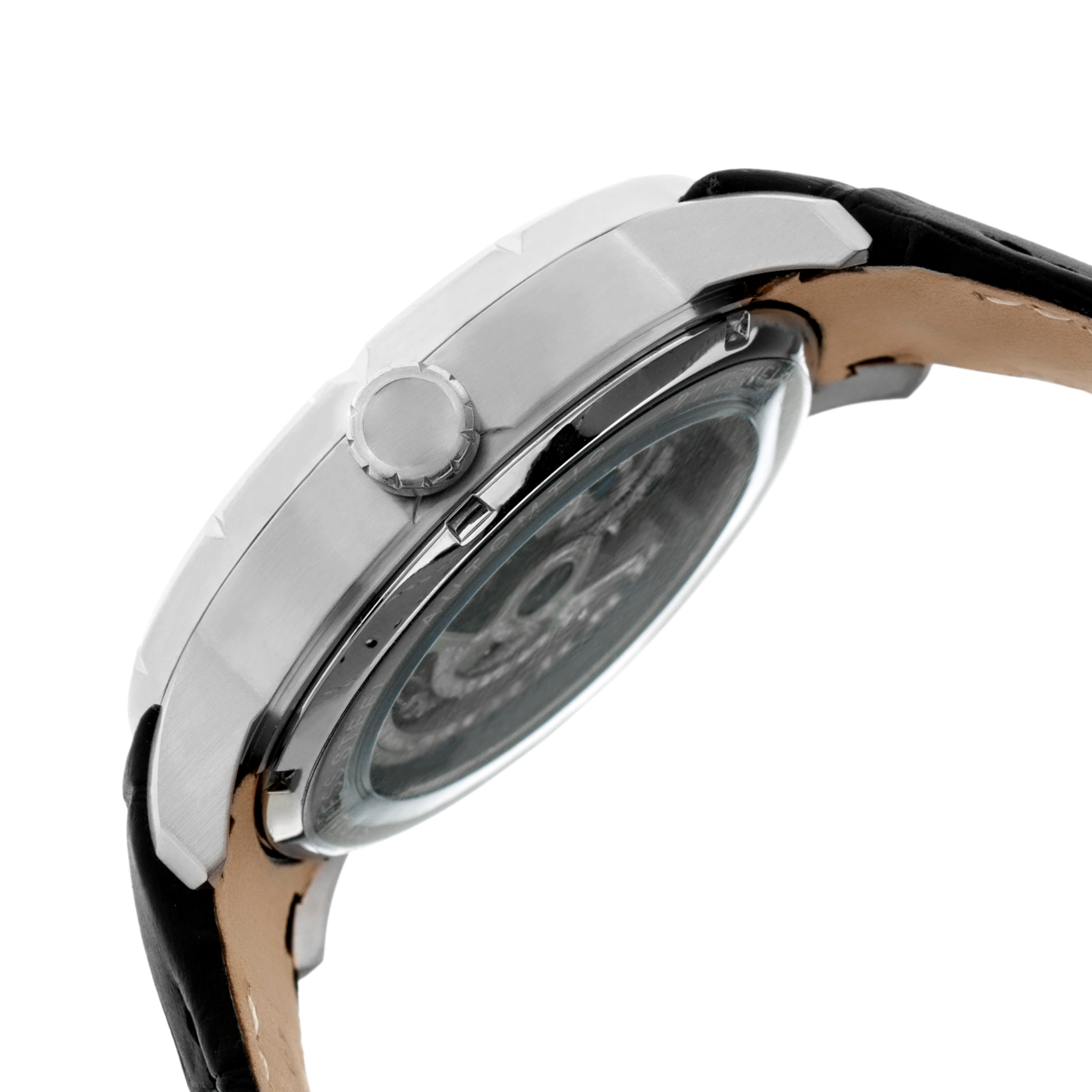 Heritor Automatic Ryder Skeleton Leather-Band Watch