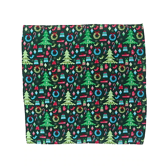 CTM® Trendy Christmas Pattern Holiday Print Bandana
