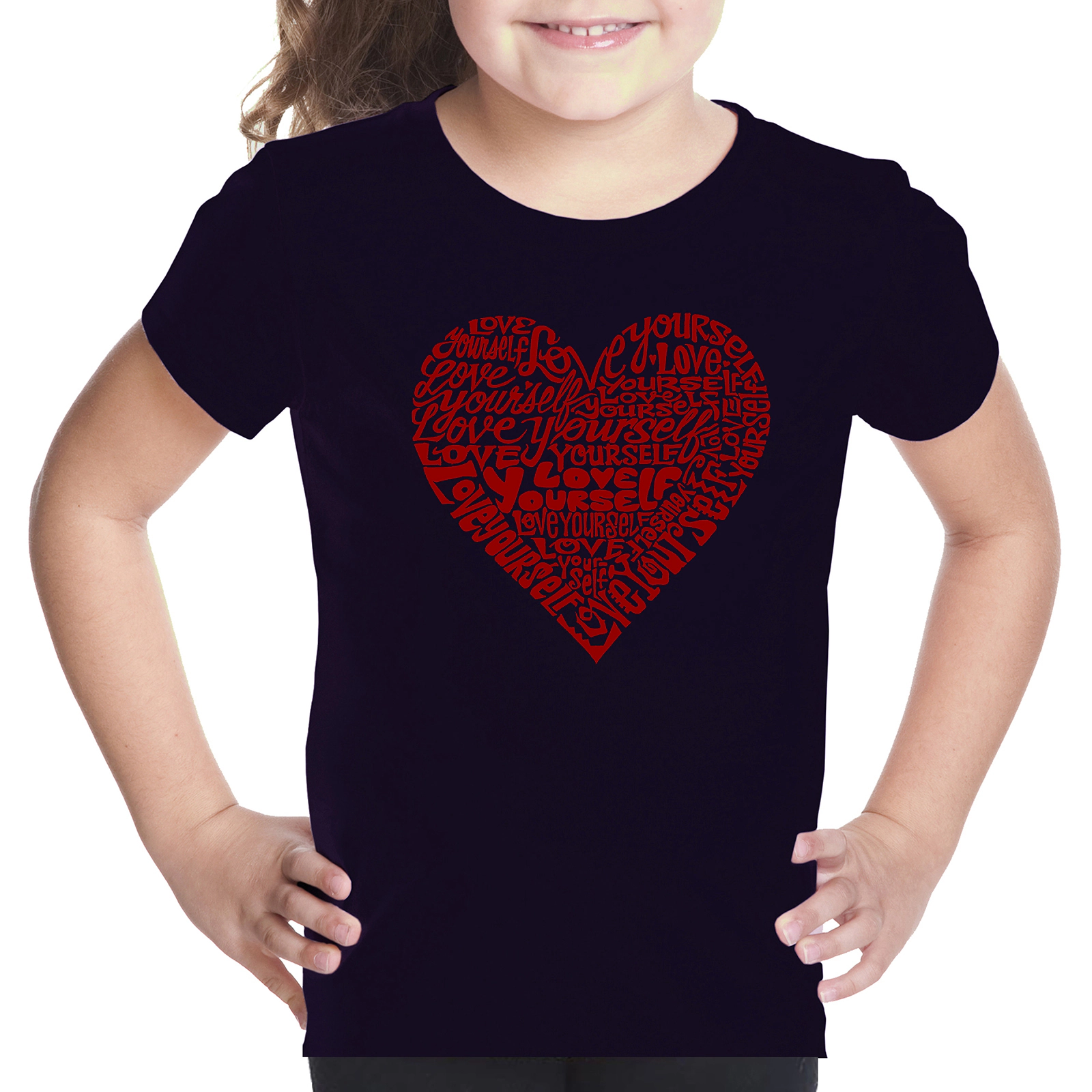 LA Pop Art Girls Word T-Shirt - Love Yourself