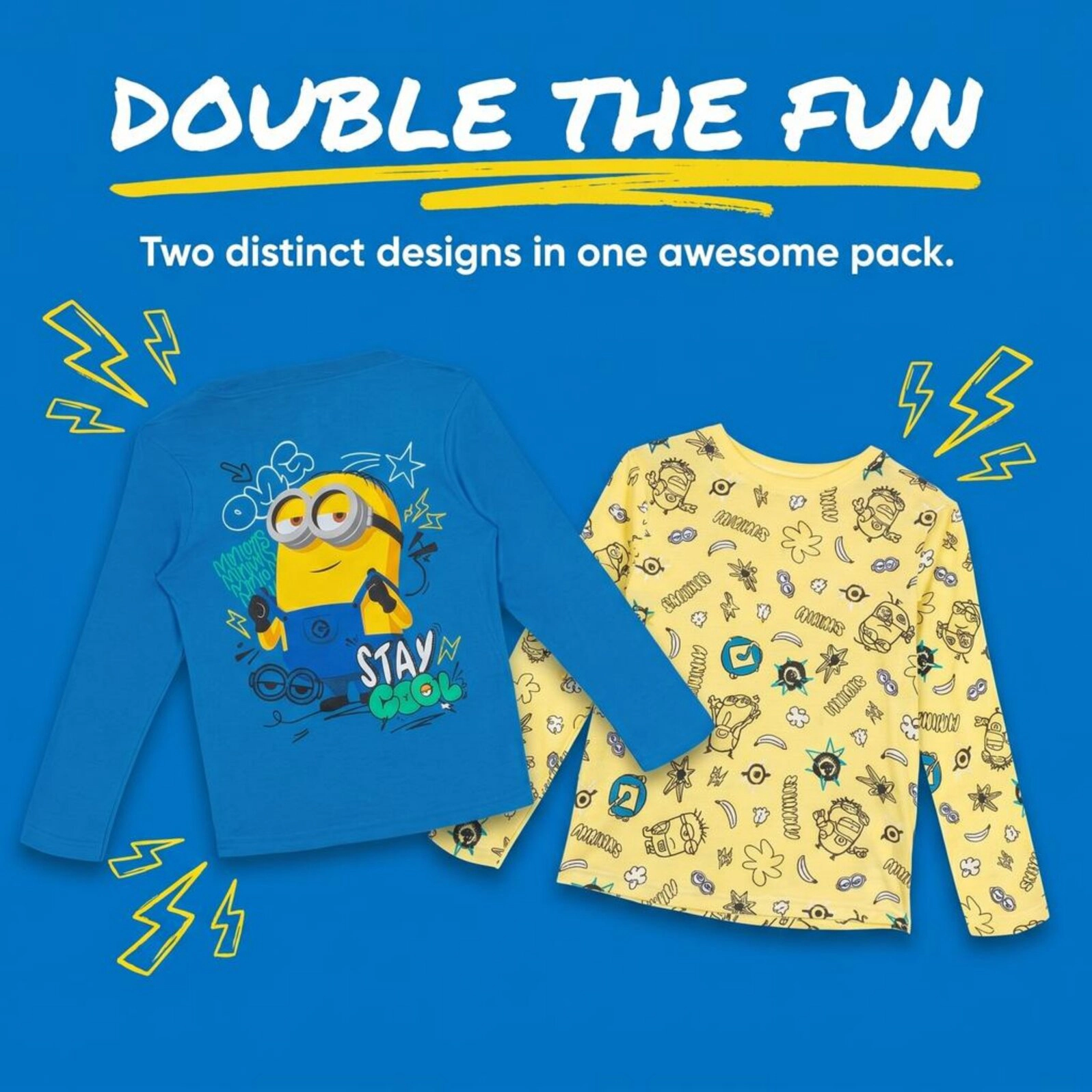 Minions Boys' 2-Pack Long Sleeve T-Shirts