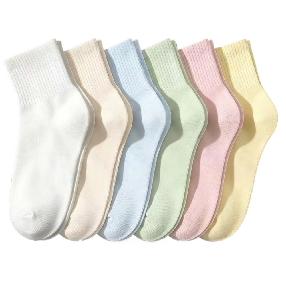 Wardrobe Whimsy 6 Pairs Women Checkerboard Low Cut Ankle Soft Breathable Socks