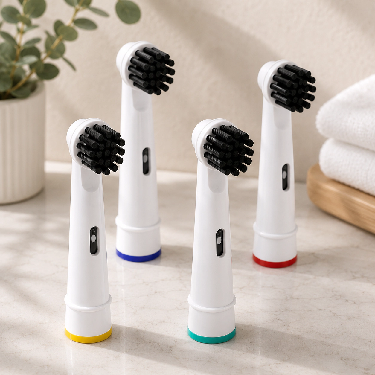 Pursonic Unisex Charcoal Infused Whitening Replacement Brush Heads for Electric Toothbrushes