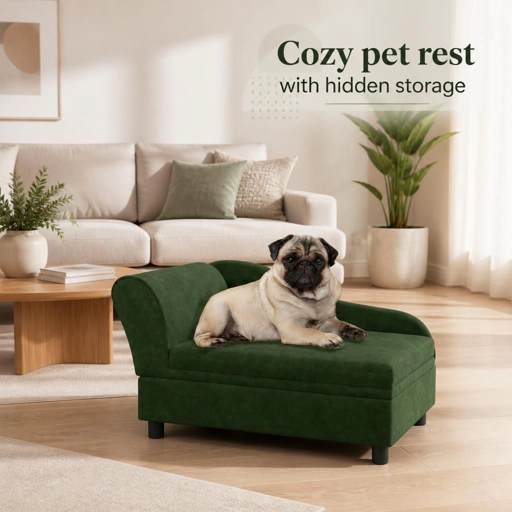 Ifmall Elevated Padded Pet Bed for Dogs and Cats