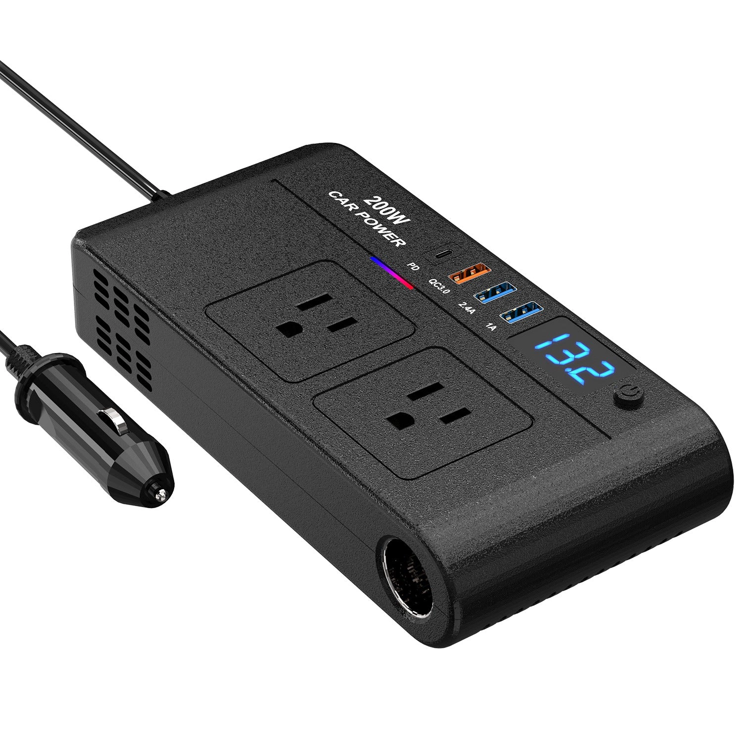 GBruno 200W Car Power Inverter DC 12V To AC 110V