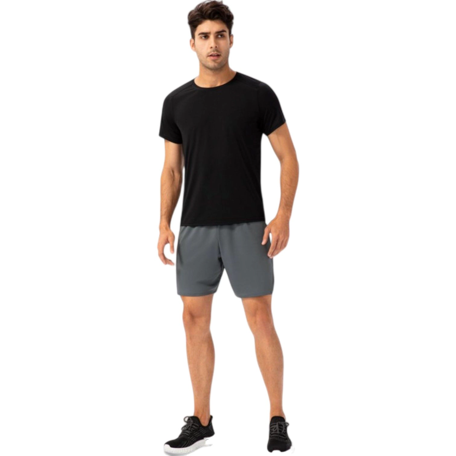 Anna-Kaci Men's Lightweight Crew Neck Short Sleeve Active T-Shirt with Breathable Stretch Fabric for Sports and Training