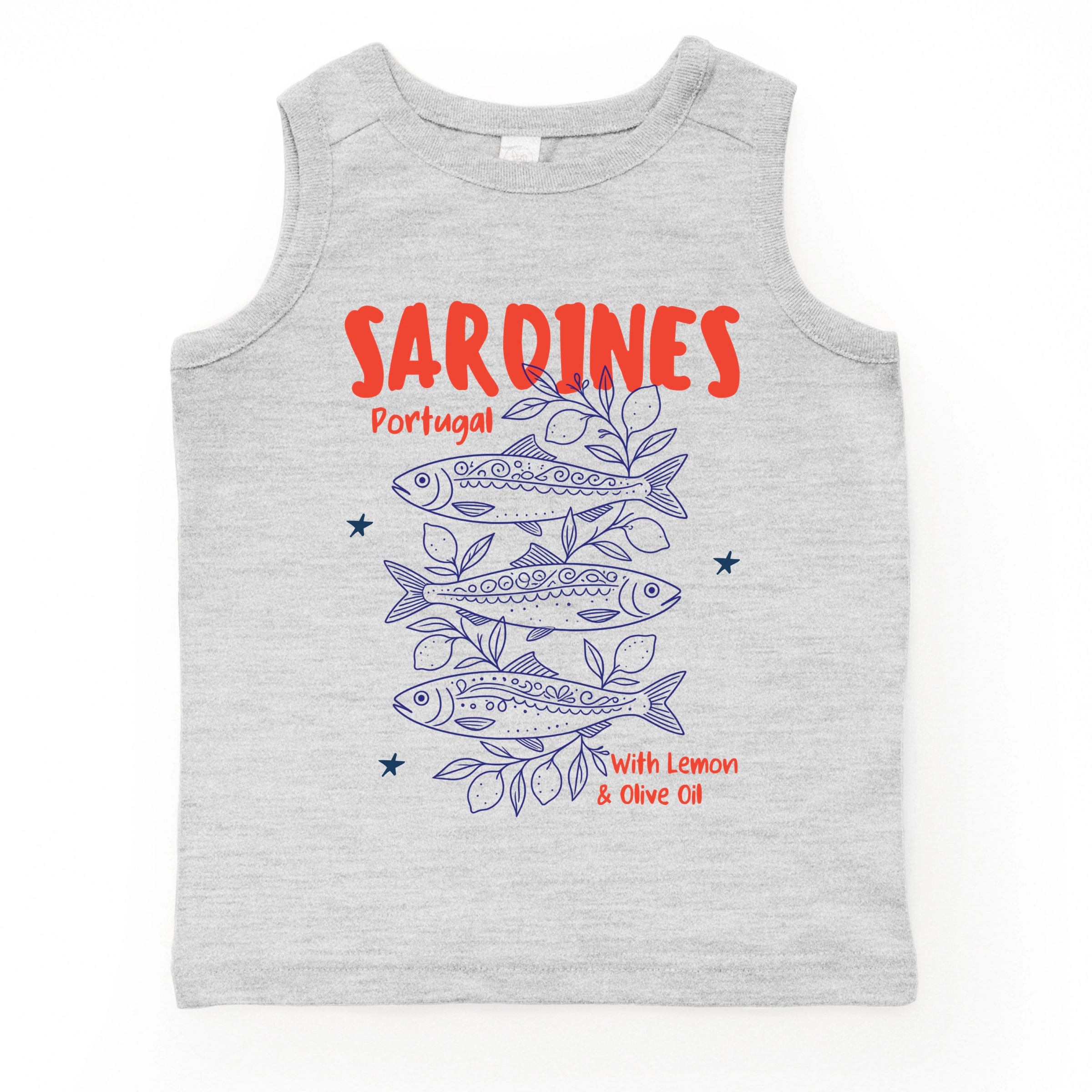 The Juniper Shop - Sardines With Lemon and Olive Oil Toddler Graphic Tank