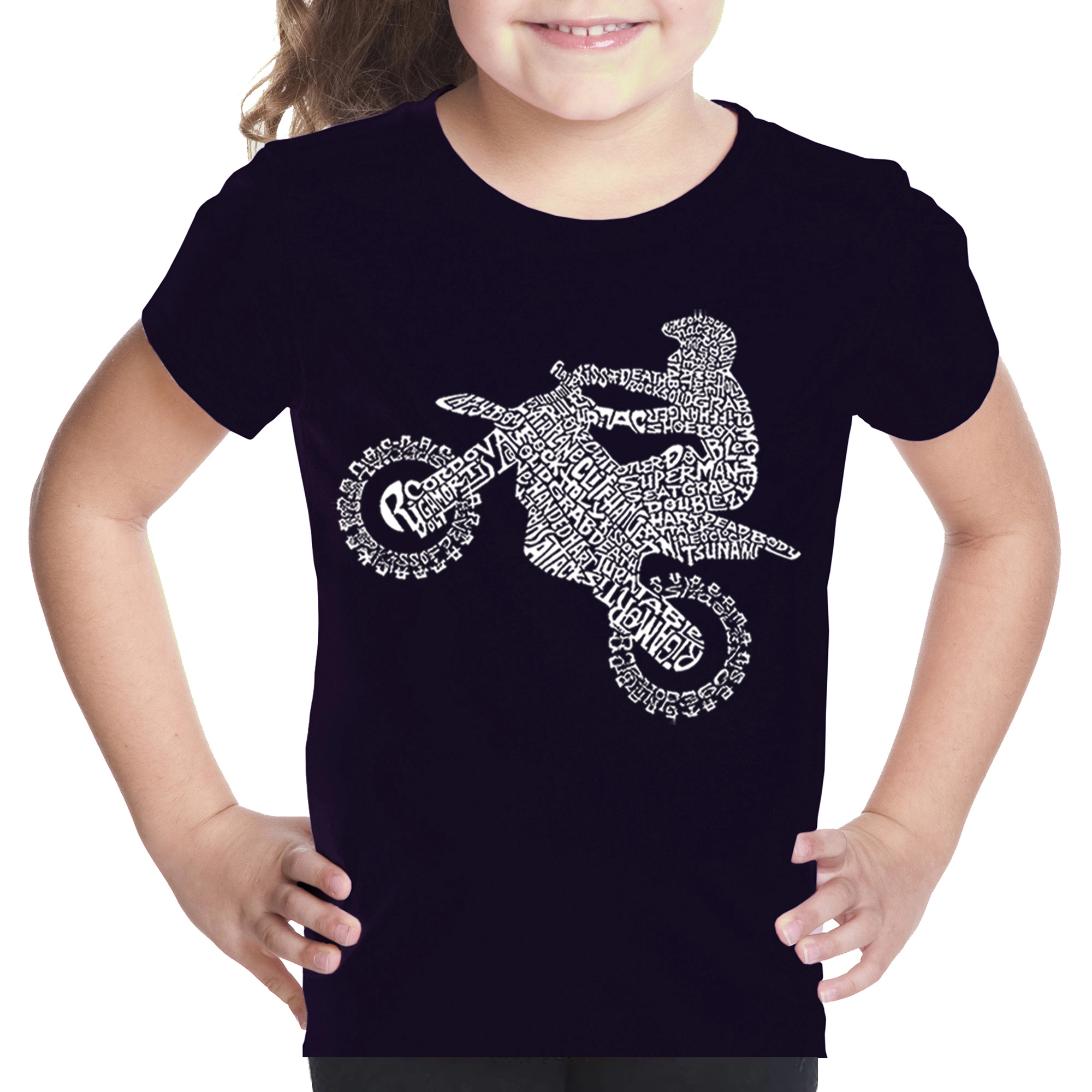 LA Pop Art Girls Word T-Shirt - Freestyle Motocross FMX